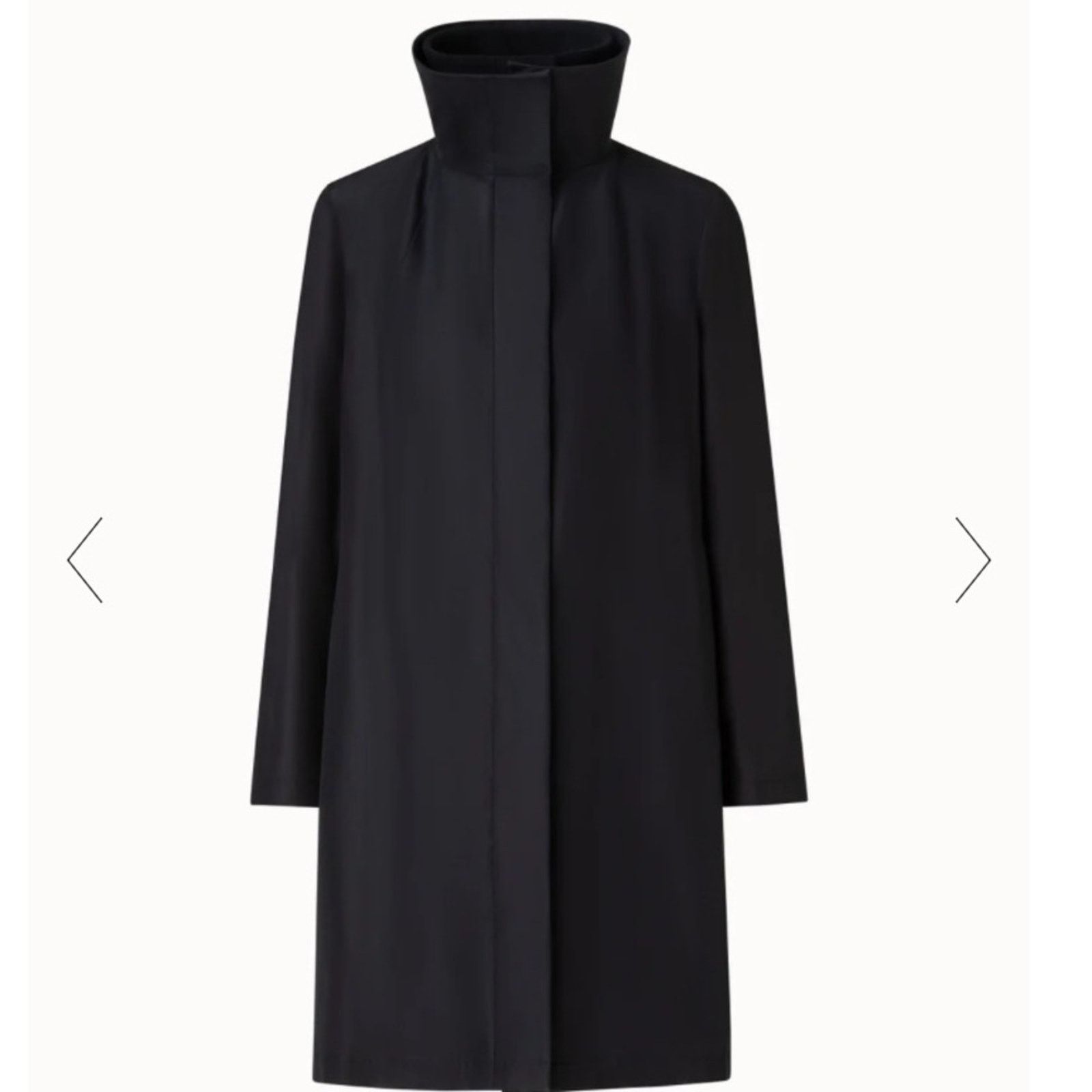 Akris AKRIS $5k O’Neill Silk Swing Coat Trench Black (No Liner) 2 Size XS / US 0-2 / IT 36-38 - 8 Thumbnail