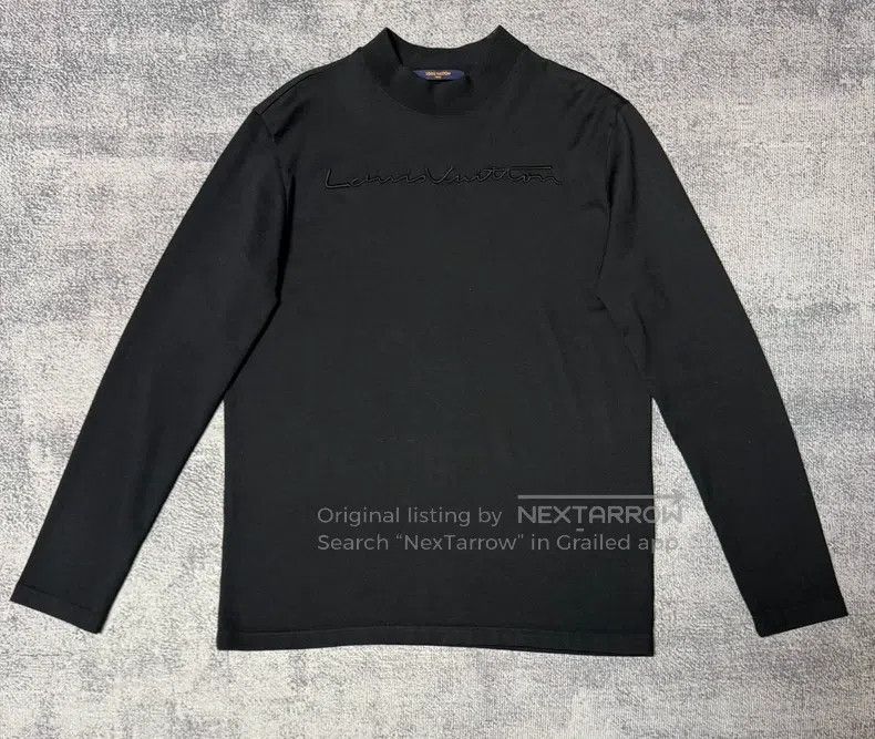 Louis Vuitton Louis Vuitton Black embroidered monogrammed wool knit swea Size US XL / EU 56 / 4 - 1 Thumbnail