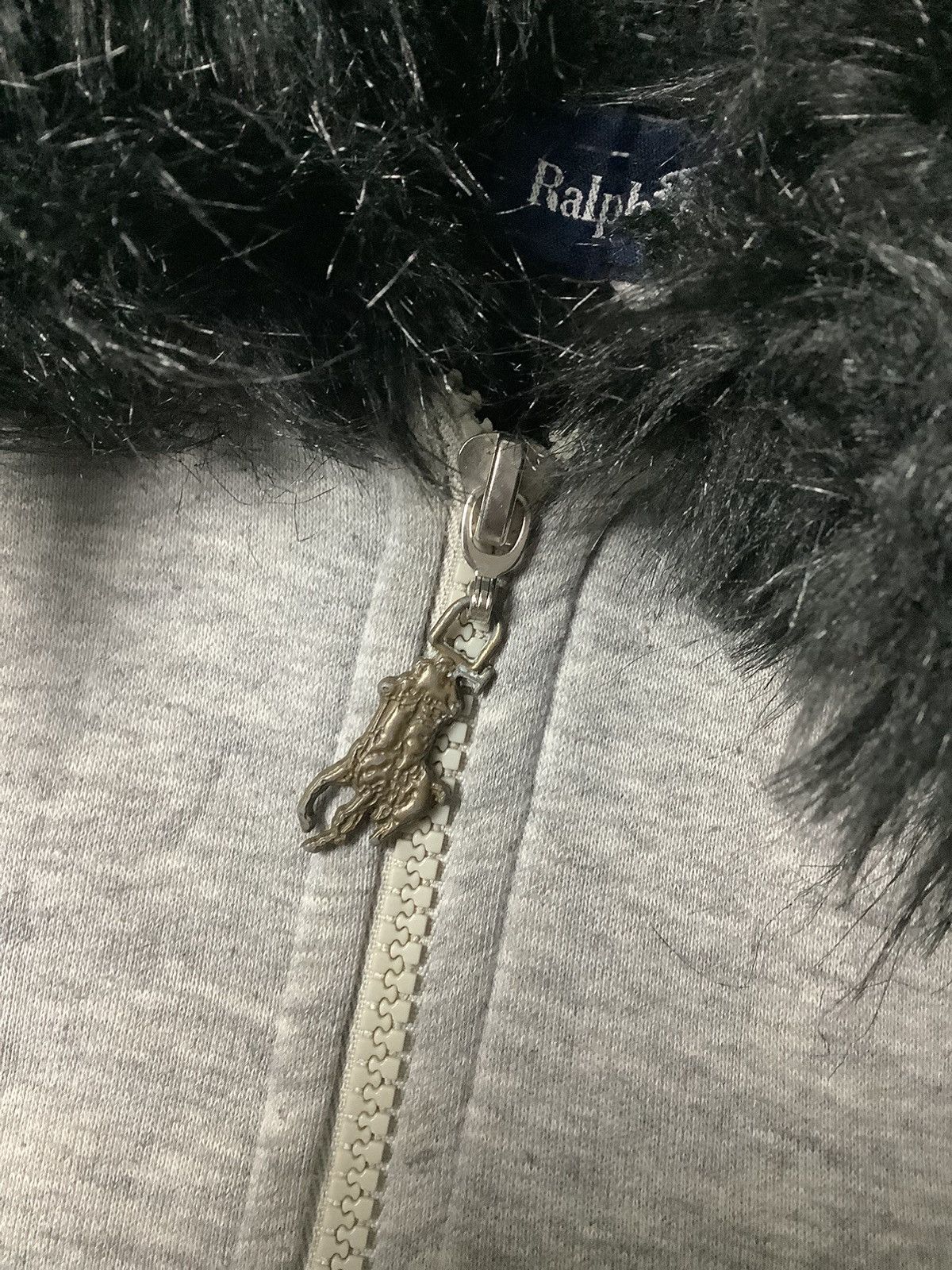 If Six Was Nine × Le Grande Bleu (L.G.B.) × Polo Ralph Lauren Polo Ralph Lauren Zipper Fur Faux If6w9 Hoodie Style Size US M / EU 48-50 / 2 - 4 Thumbnail