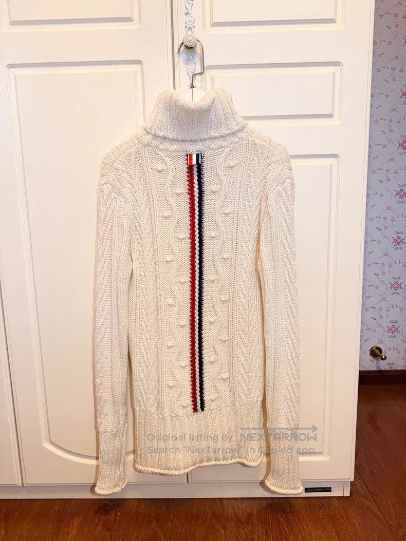 Thom Browne Thom Browne Back Striped Knit Wool Sweater Size XS / US 0-2 / IT 36-38 - 1 Thumbnail