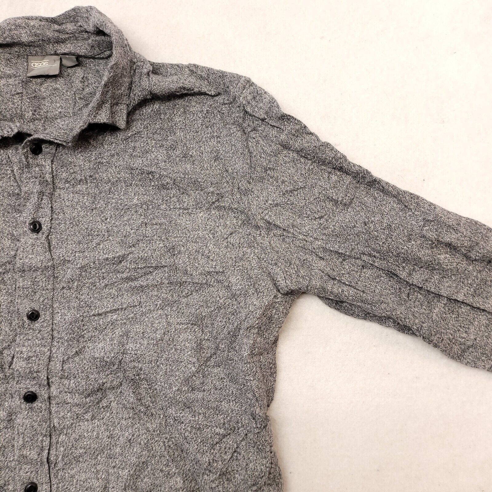 Asos ASOS Flannel Casual Button Up Shirt Mens Size Large L Gray Size US L / EU 52-54 / 3 - 5 Thumbnail