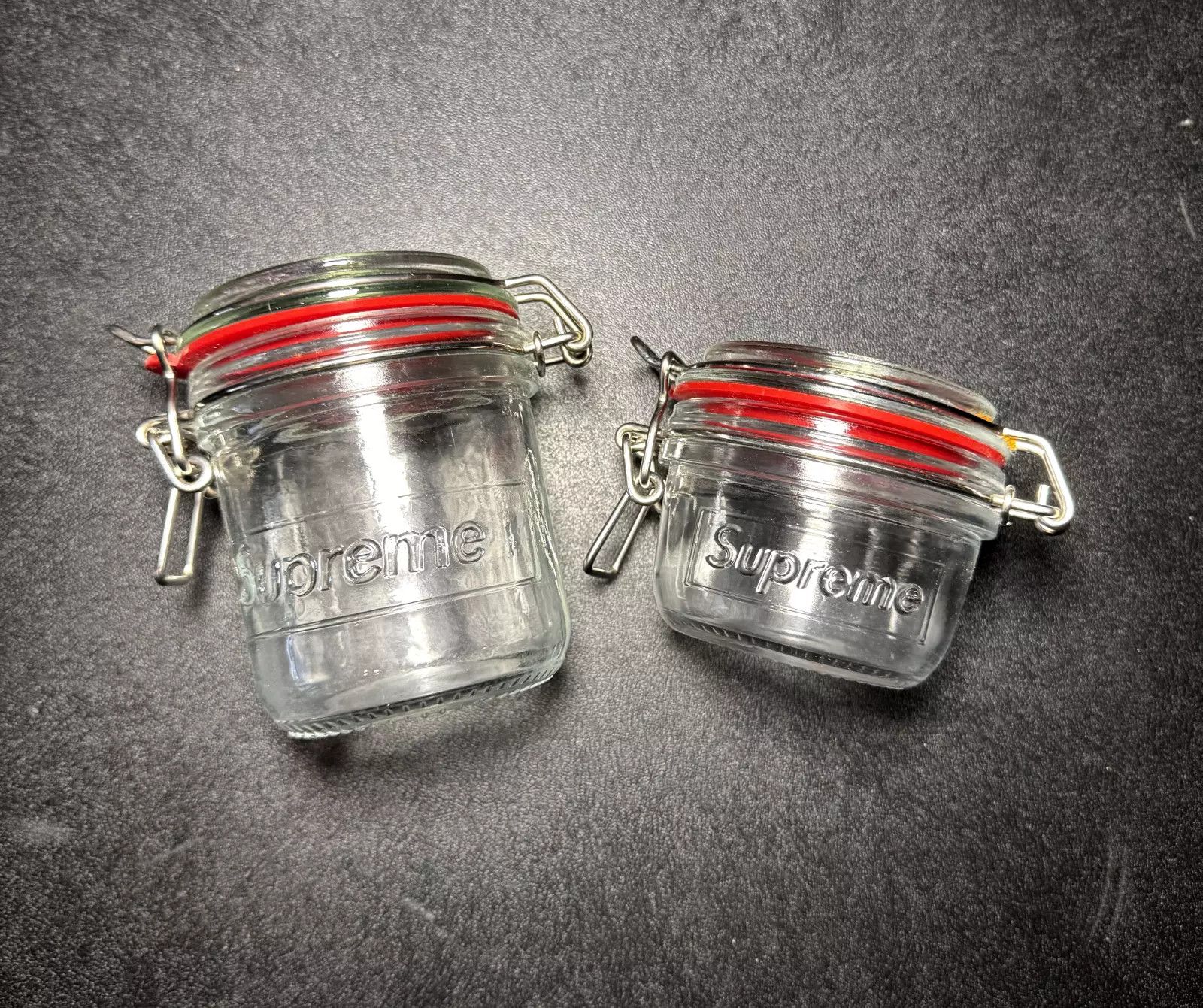 Supreme Supreme Glass Jars Clear Boxlogo SS18 Set of 2 | Grailed