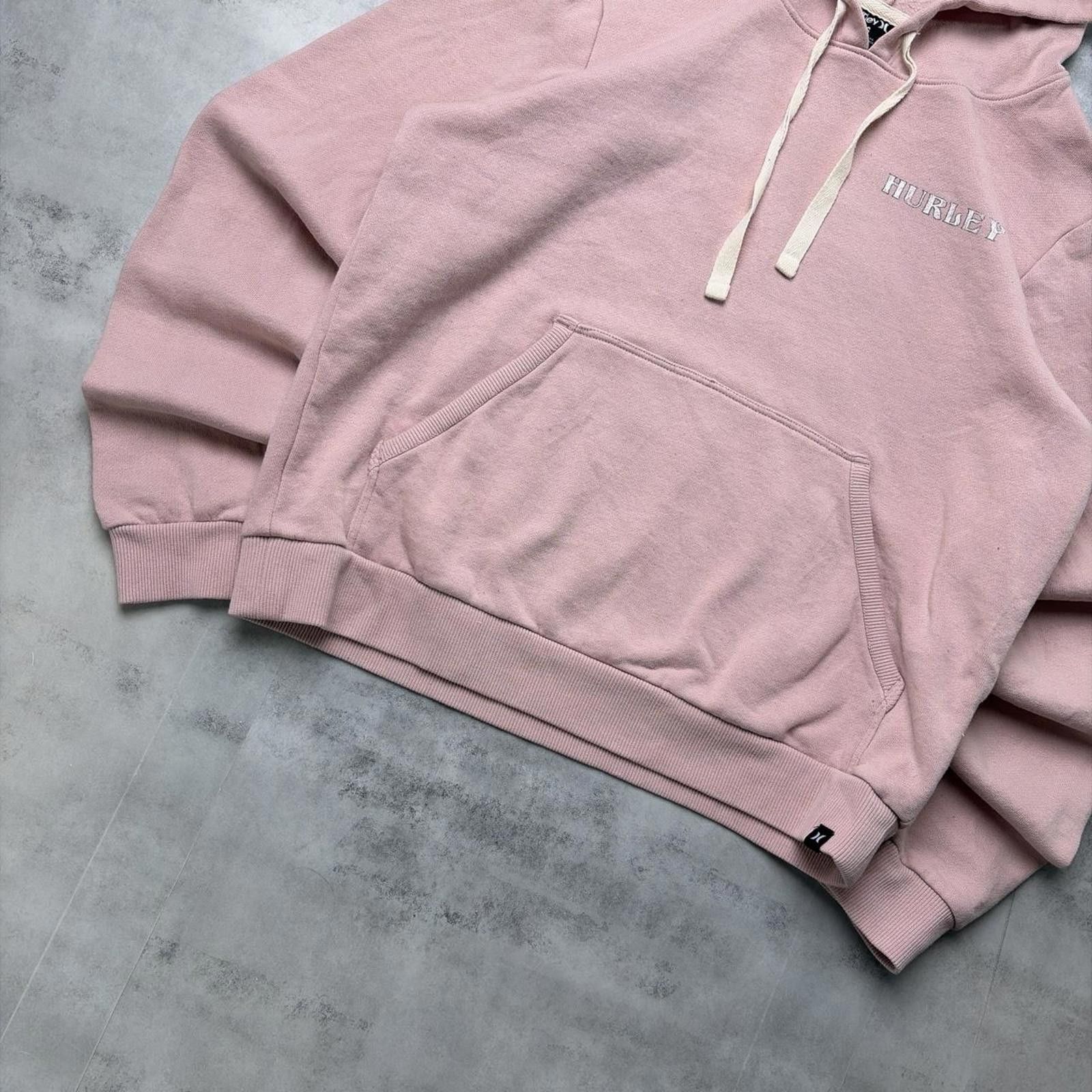 Hurley Y2K Pink Hurley Grunge Surfwear Boxy Hoodie Size XS / US 0-2 / IT 36-38 - 4 Thumbnail