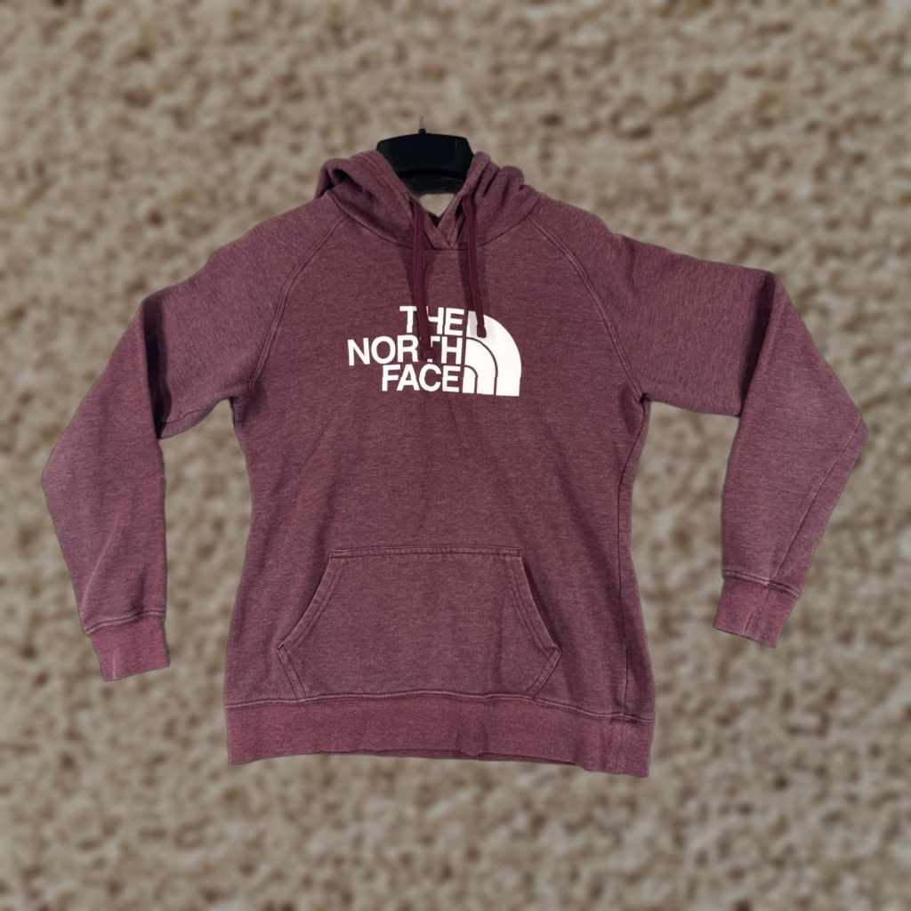 The North Face The North Face Hoodie Womens S Red Cotton Blend Jersey Hooded Pullover Logo Pocket Regular Size S / US 4 / IT 40 - 1 Thumbnail