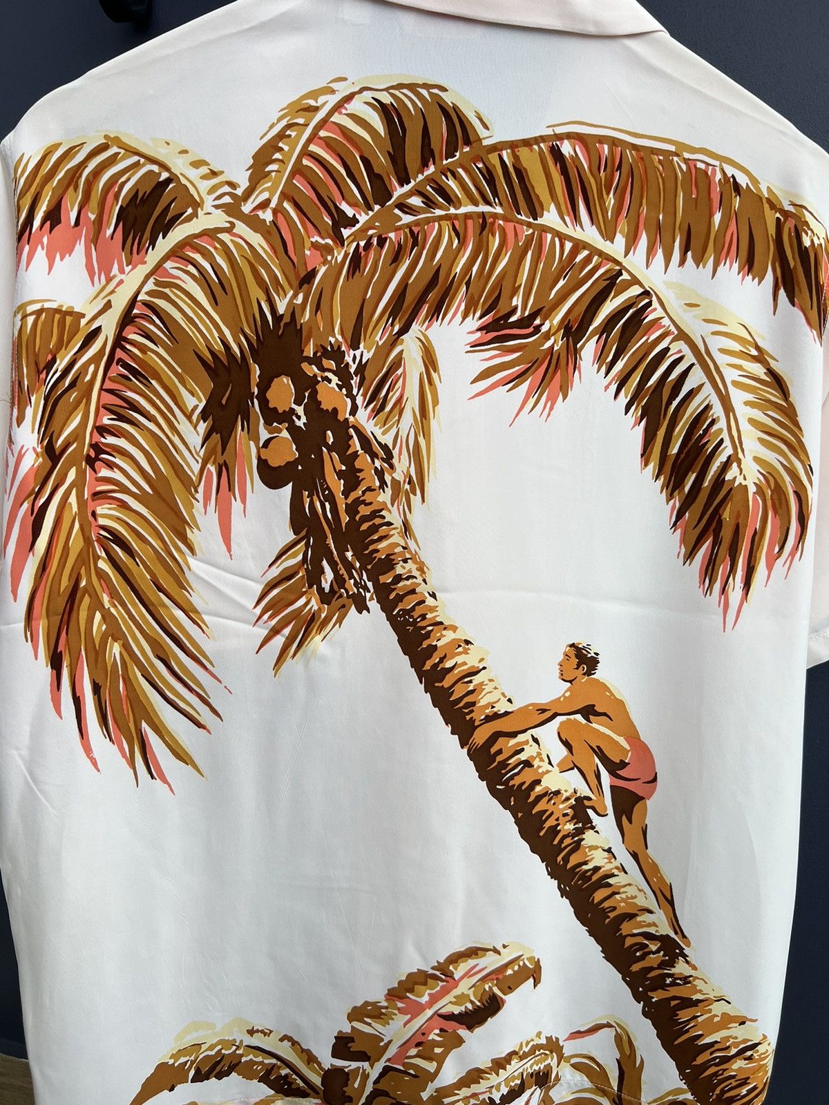 Sun Surf ARCHIVE SS13 Palm Tree Climber Back Panel Rayon Hawaii Shirt Size US S / EU 44-46 / 1 - 5 Thumbnail