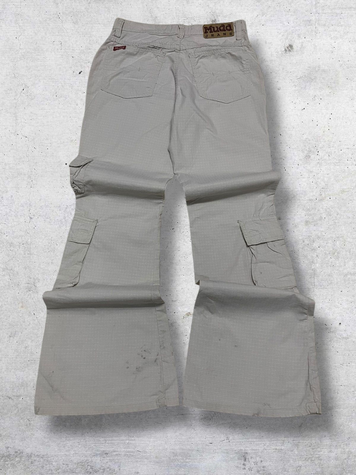 GOA VINTAGE MUDD GENERATION JAPAN DESIGNER 90S CARGO FLARED PANT Size US 27 - 8 Thumbnail
