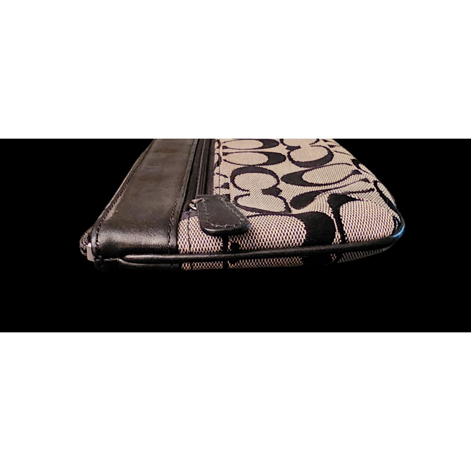 Coach Coach Signature gray black wristlet clutch bag Size ONE SIZE - 6 Thumbnail