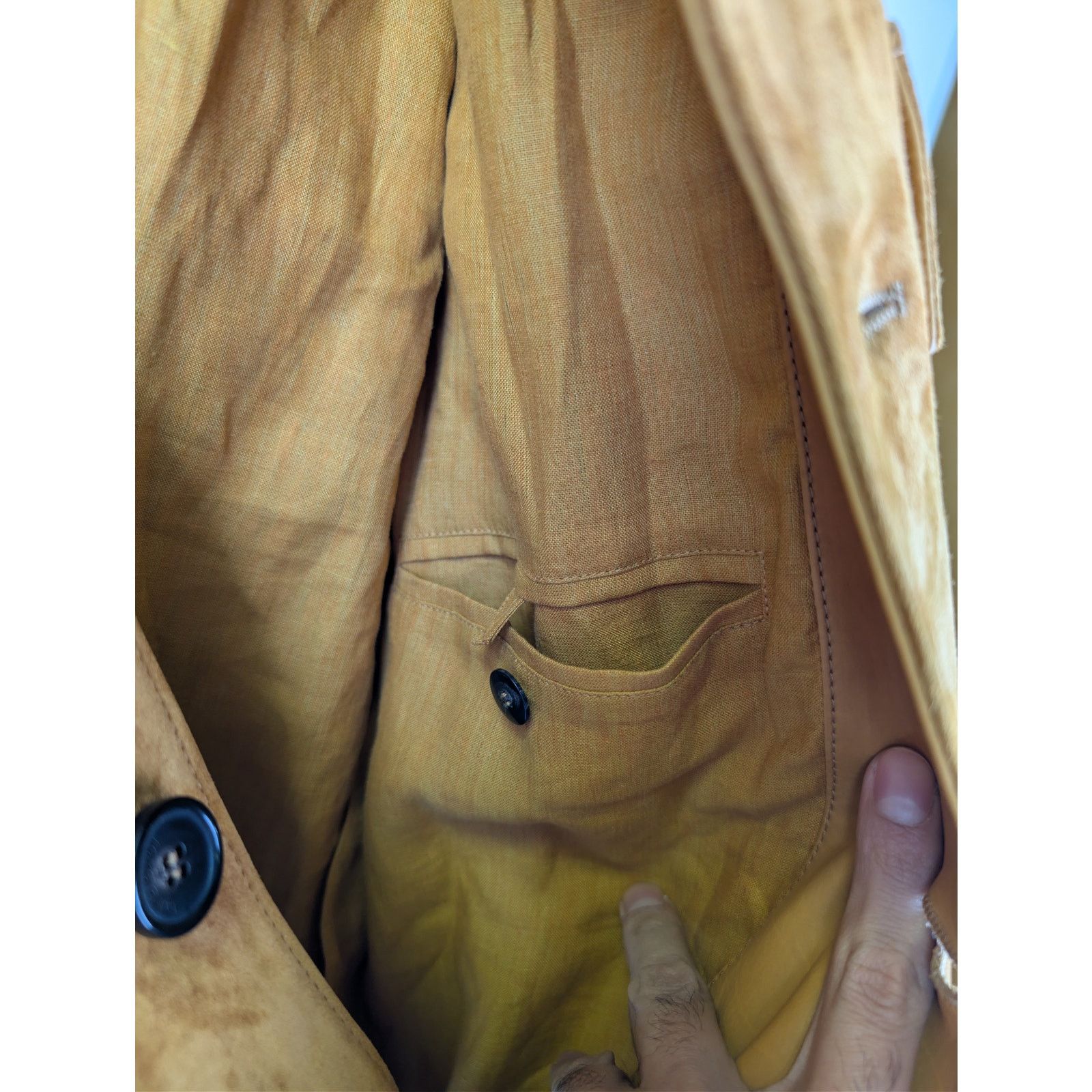 Loro Piana o1rshd1 Suede Jacket Suede Button Jacket in Cognac Size US M / EU 48-50 / 2 - 8 Thumbnail