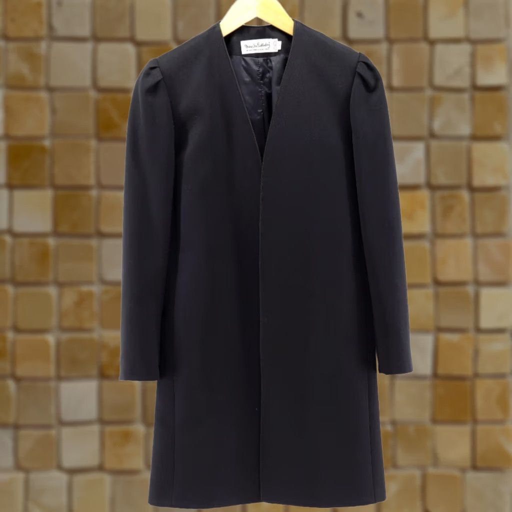 Diane von Furstenberg VINTAGE Diane von Furstenberg Blazer Jacket Women's Black Wool Duster Mid-Length 90s Career Luxury Silk Lining Dry Clean Only Size 6 Size M / US 6-8 / IT 42-44 - 1 Thumbnail