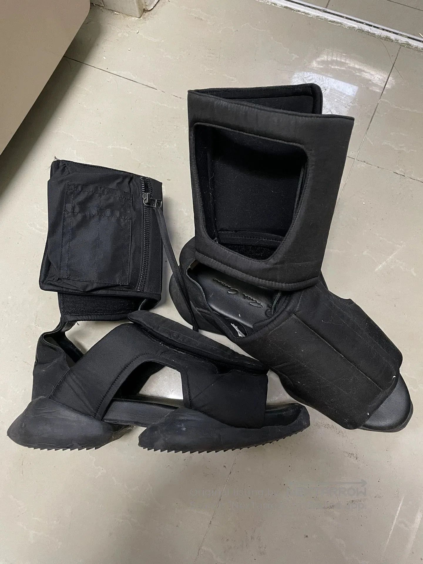 Rick Owens Rick Owens x adidas High-Top Sandals. Size US 10 / EU 43 - 1 Thumbnail