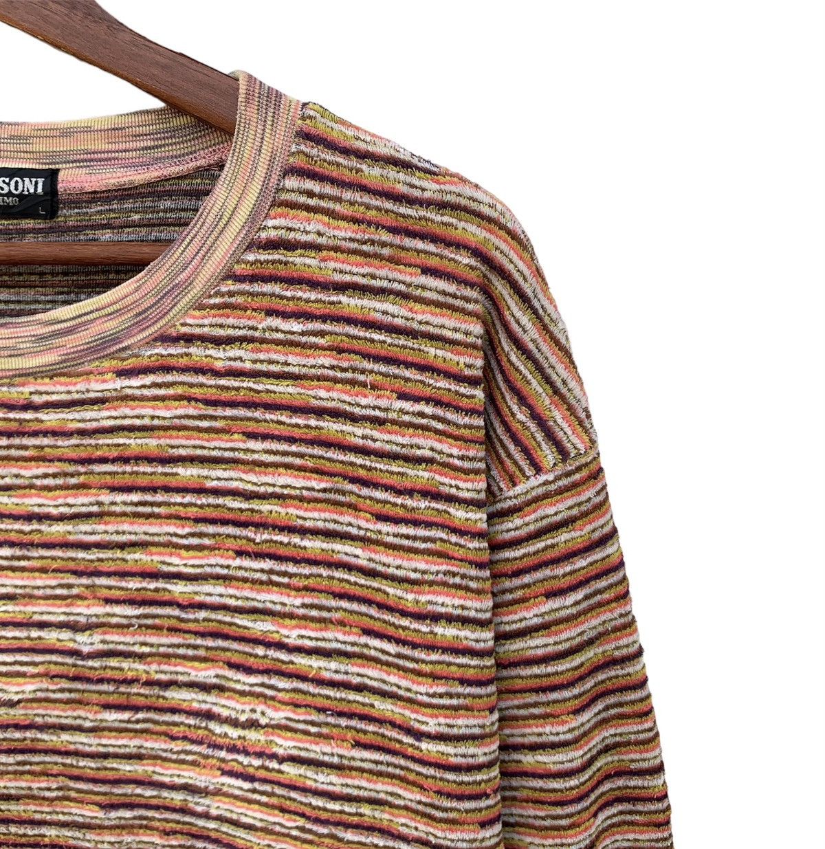 Designer × Missoni × Vintage Missoni Striped Sweatshirt Multicolour Size US L / EU 52-54 / 3 - 4 Thumbnail