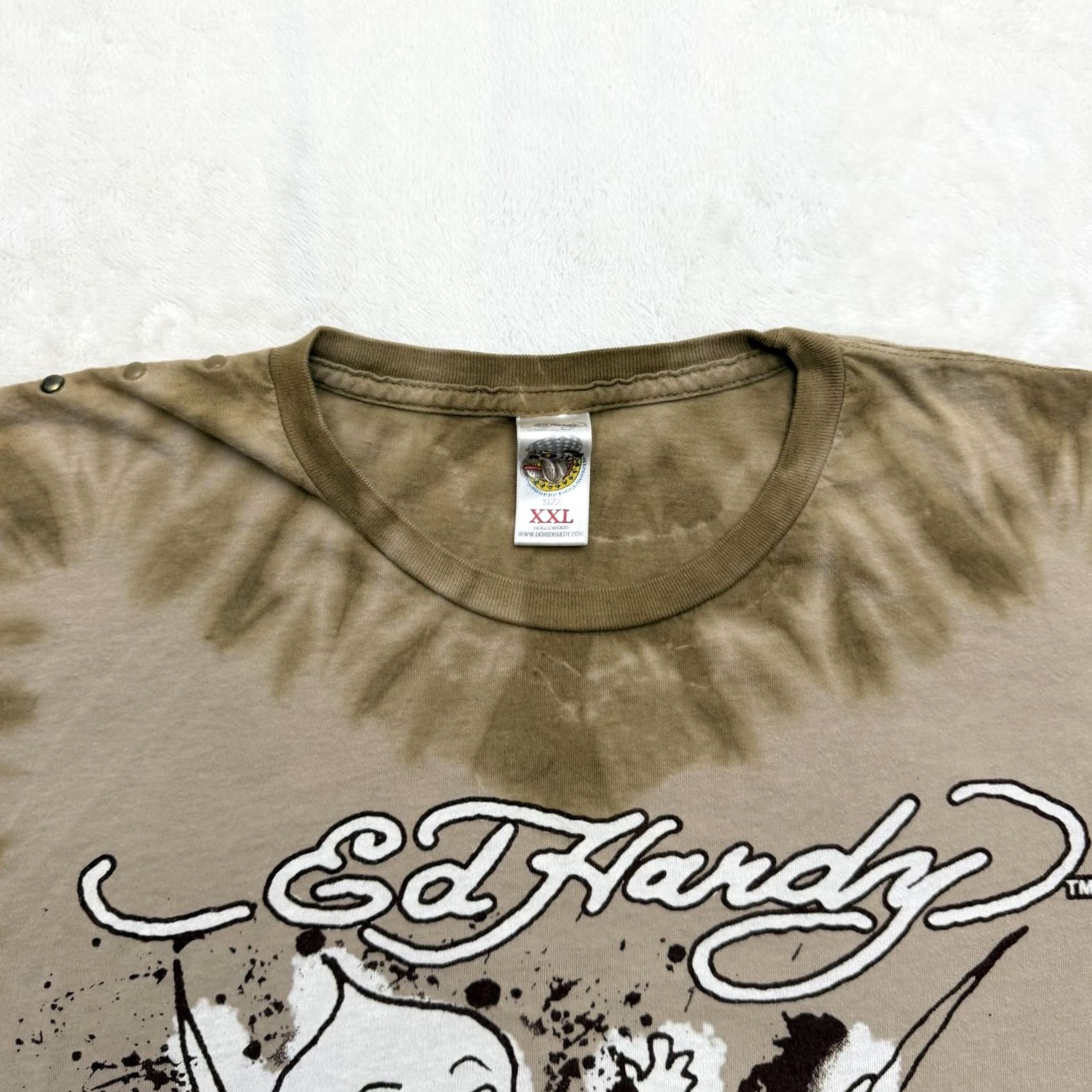 Ed Hardy Ed Hardy Shirt Mens 2XL Brown Freedom 1958 Flying High Tie Dye Tattoo Graphic Crew Neck Short Sleeve Cotton Vintage No Size US XXL / EU 58 / 5 - 3 Thumbnail