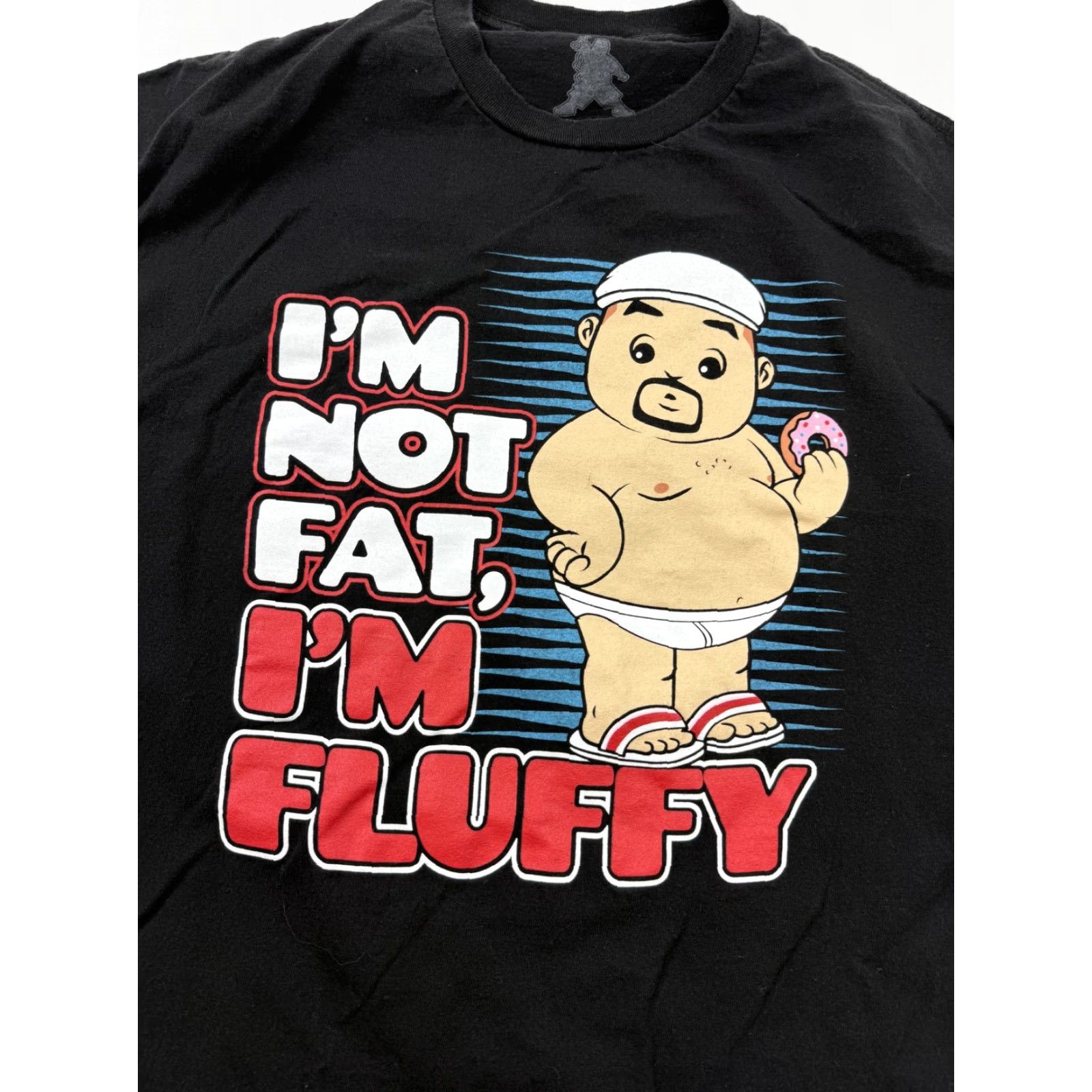 Vintage Gabriel Iglesias Shirt Mens XL Black I'm Not Fat I'm Fluffy Graphic Tee Funny Size US XL / EU 56 / 4 - 2 Thumbnail