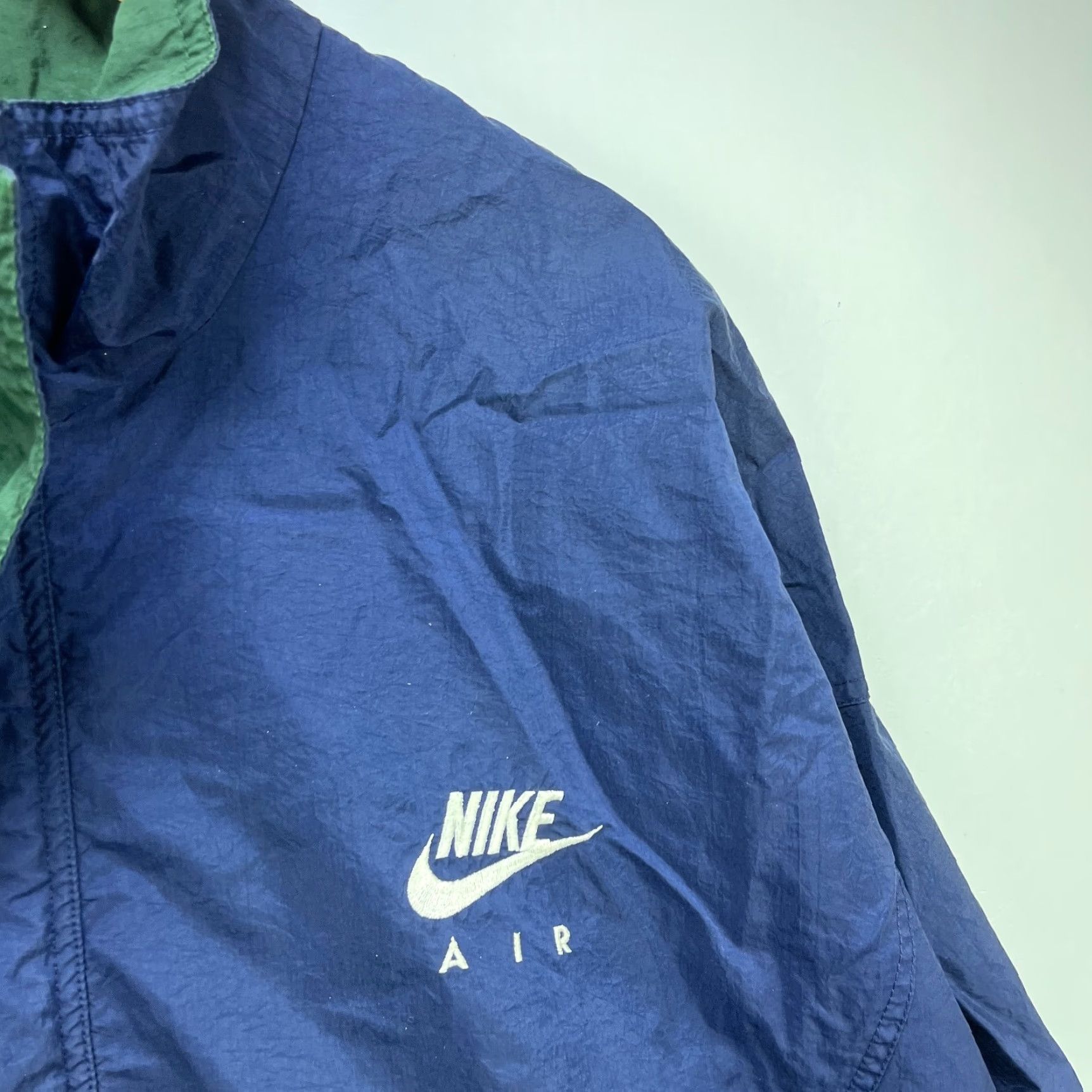 Nike VINTAGE Nike Air Windbreaker Anorak Jacket 2XL Mens Blue 90s Windbreaker Nike Air 90s Mens Size US XXL / EU 58 / 5 - 4 Thumbnail