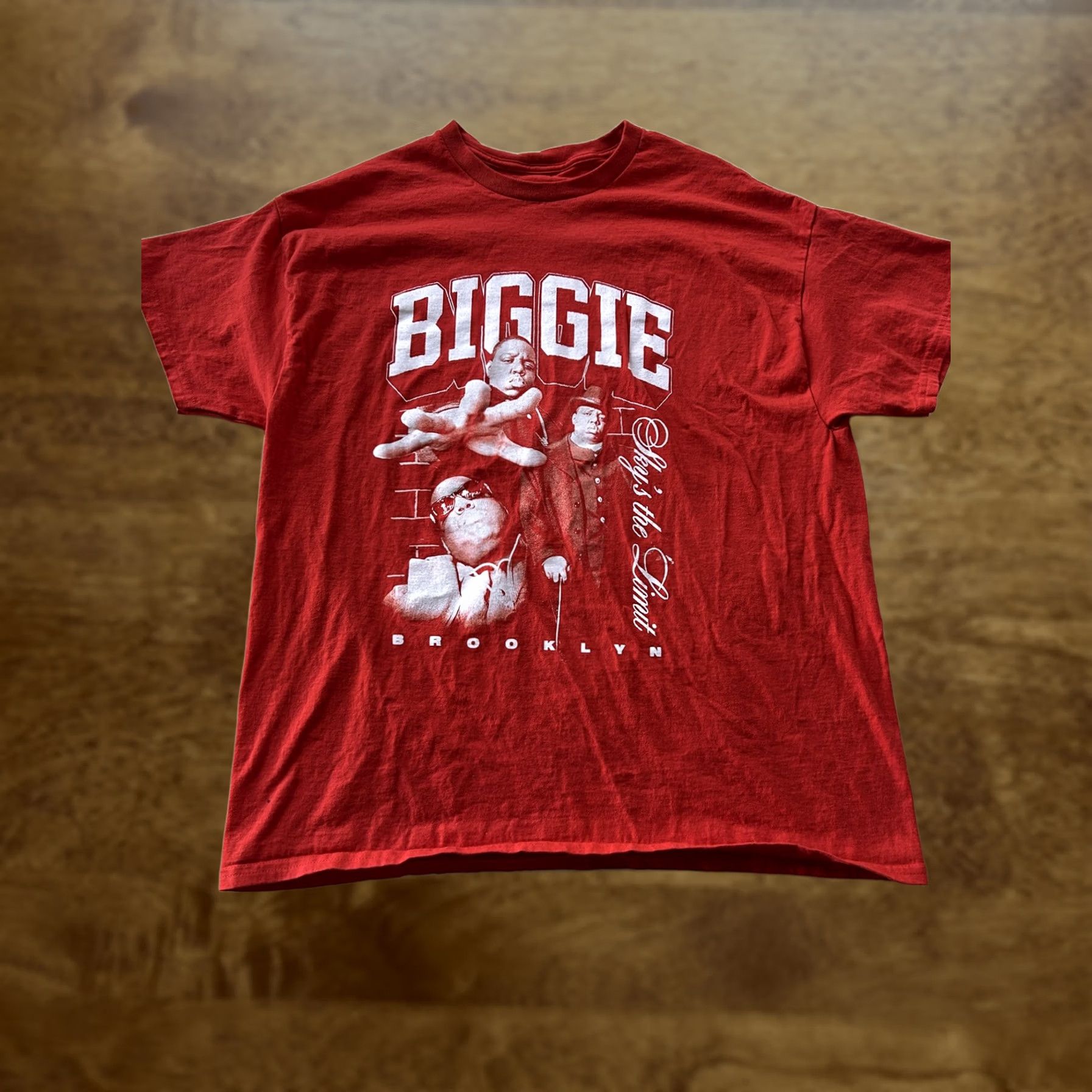 Vintage VINTAGE The Notorious B.I.G. Biggie Shirt Mens XL Red Sky's the Limit Brooklyn Hip Hop Shirt Size US XL / EU 56 / 4 - 1 Thumbnail