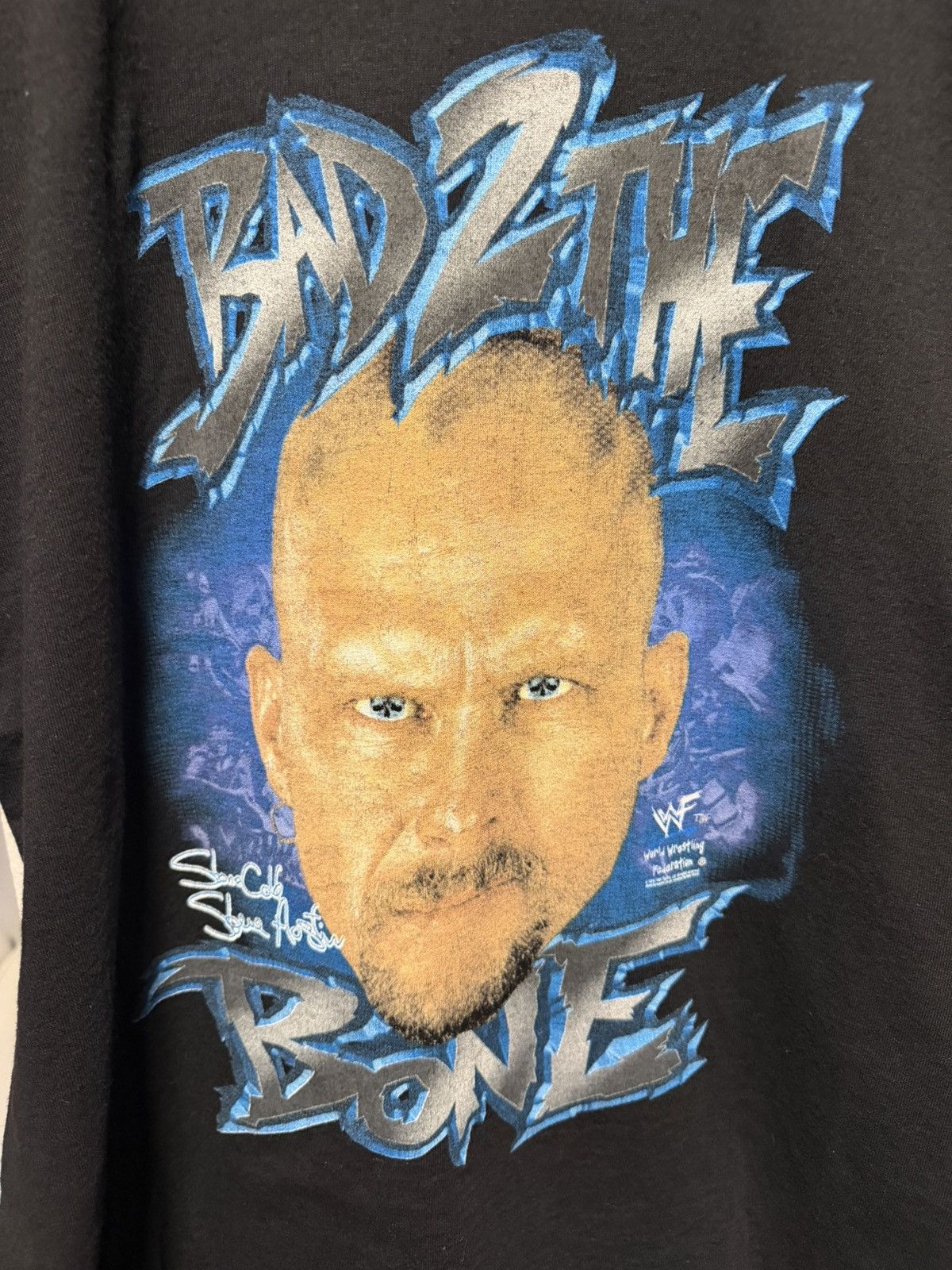 WWF Vintage WWF 1998 Stone Cold Steve Austin Bad 2 The Bone Size US L / EU 52-54 / 3 - 4 Thumbnail