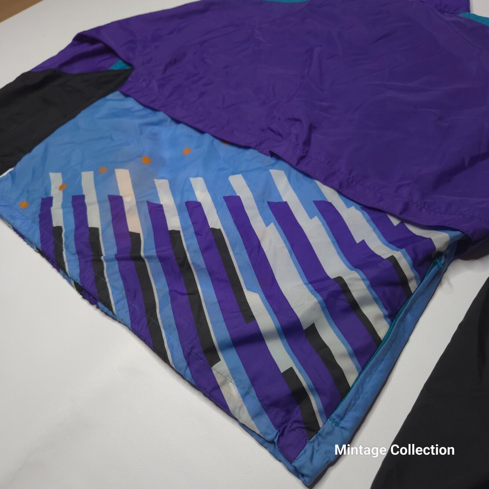 Nike VINTAGE NIKE GRAY TAG PURPLE TEAL 1/2 ZIP NYLON WINDBREAKER Size US S / EU 44-46 / 1 - 10 Thumbnail