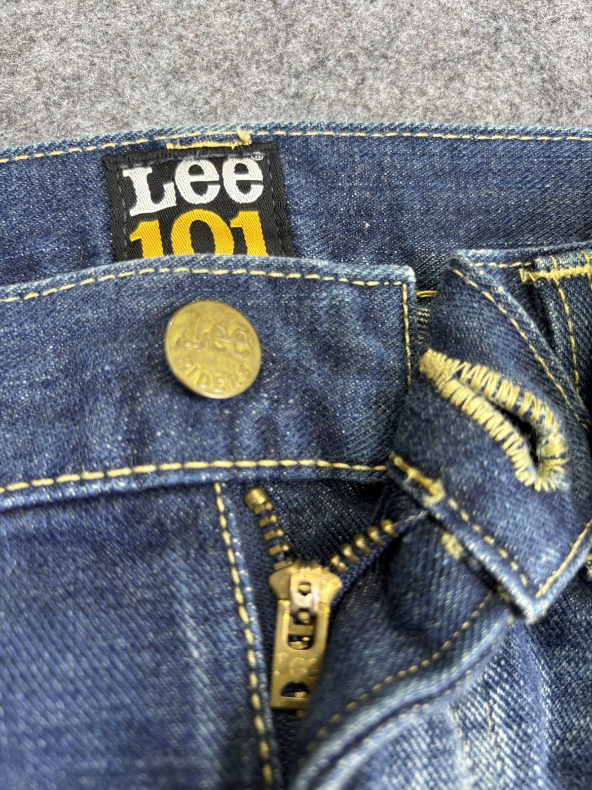 Lee Lee 101 Crazy Fades Yellow Selvedge Denim F788 Size US 35 - 6 Thumbnail
