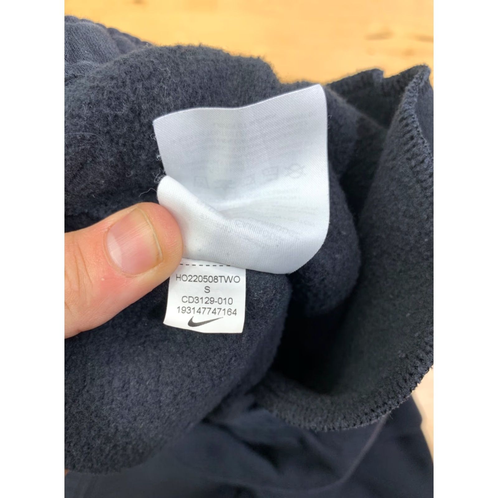Nike Nike Cargo Sweatpants Joggers Mens S Black Drawstring Pockets Tapered Regular Pants Activewear Casual Winter Fall Spring Mens Size US 29 - 4 Thumbnail