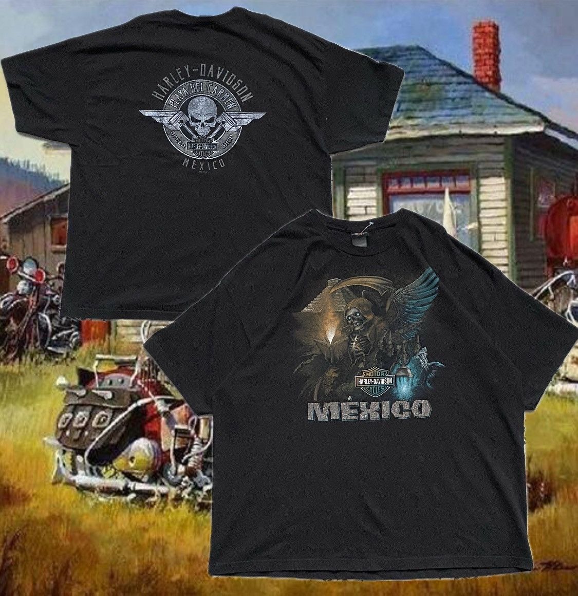 Harley Davidson ❗️ 3XL 🏍️ Vintage 00s Harley Davidson MEXICO Heavy tee Size US XXL / EU 58 / 5 - 1 Thumbnail