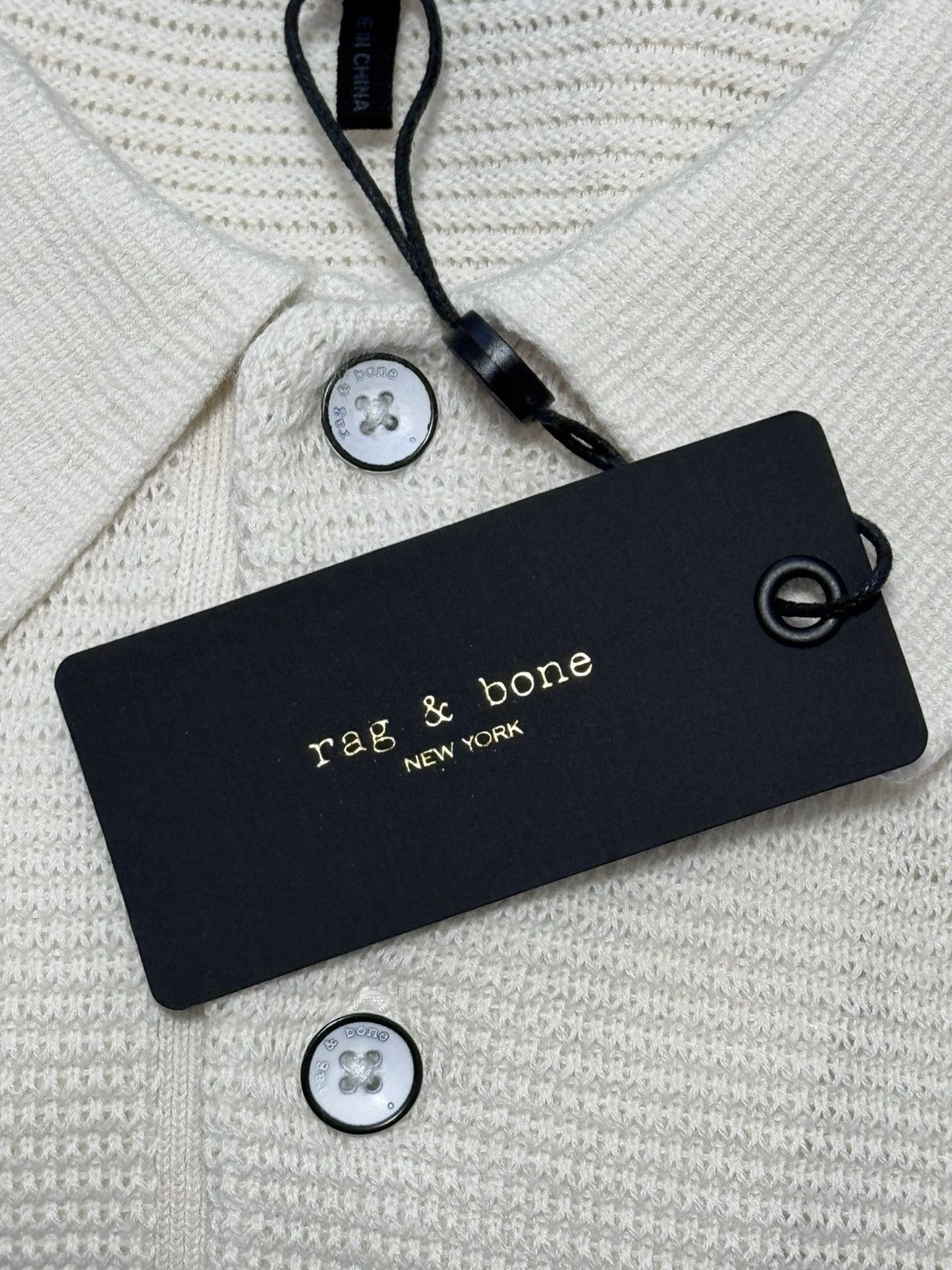 Rag & Bone rag & bone Lewis Polo Ivory Knit Sweater Shirt NWT XL Size US XL / EU 56 / 4 - 15 Thumbnail