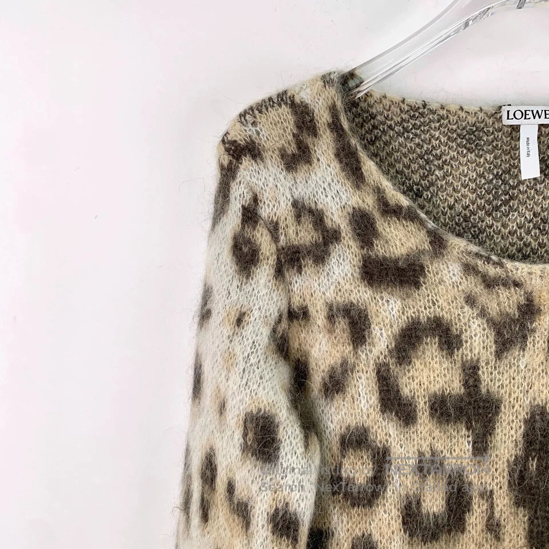 Loewe brown leopard print mohair long sleeve sweater. Size US XS / EU 42 / 0 - 3 Thumbnail