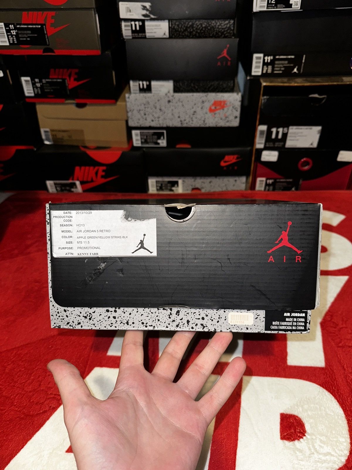 Nike Air Jordan 5 “Oregon Duck PE” Sample 2013 Size US 11.5 / EU 44-45 - 21 Thumbnail