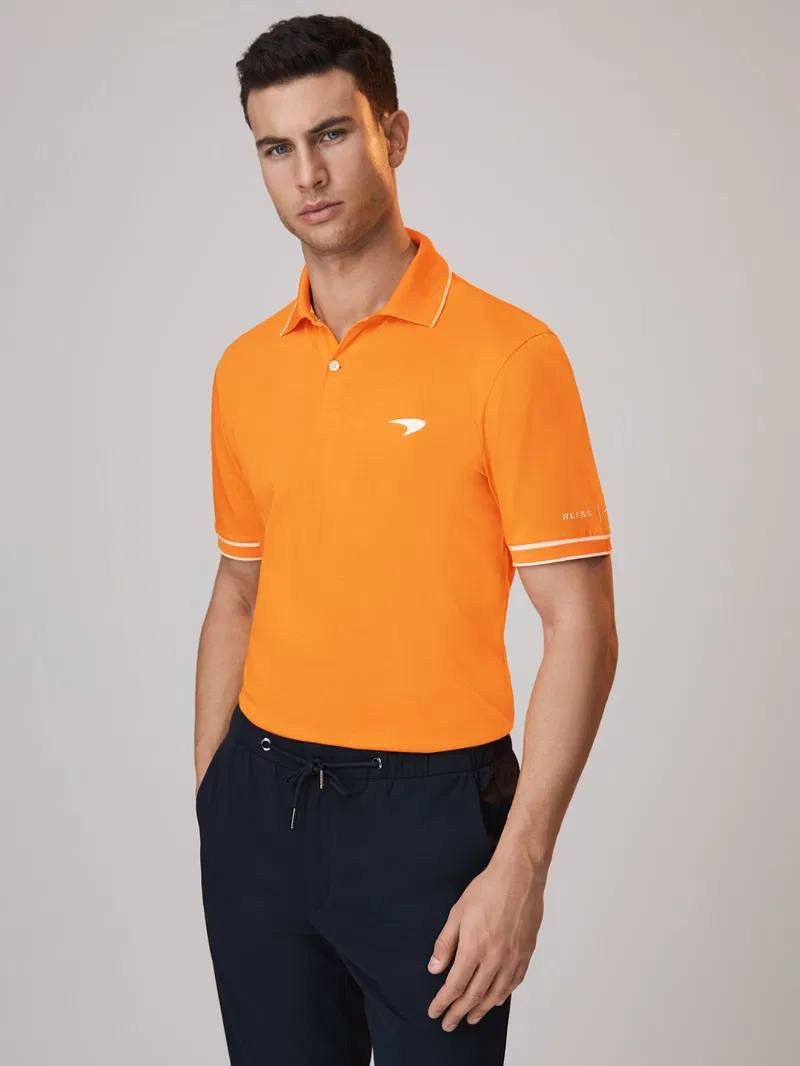 Reiss REISS x McLaren F1 Crypto Polo Shirt Orange Size L Size US L / EU 52-54 / 3 - 2 Thumbnail