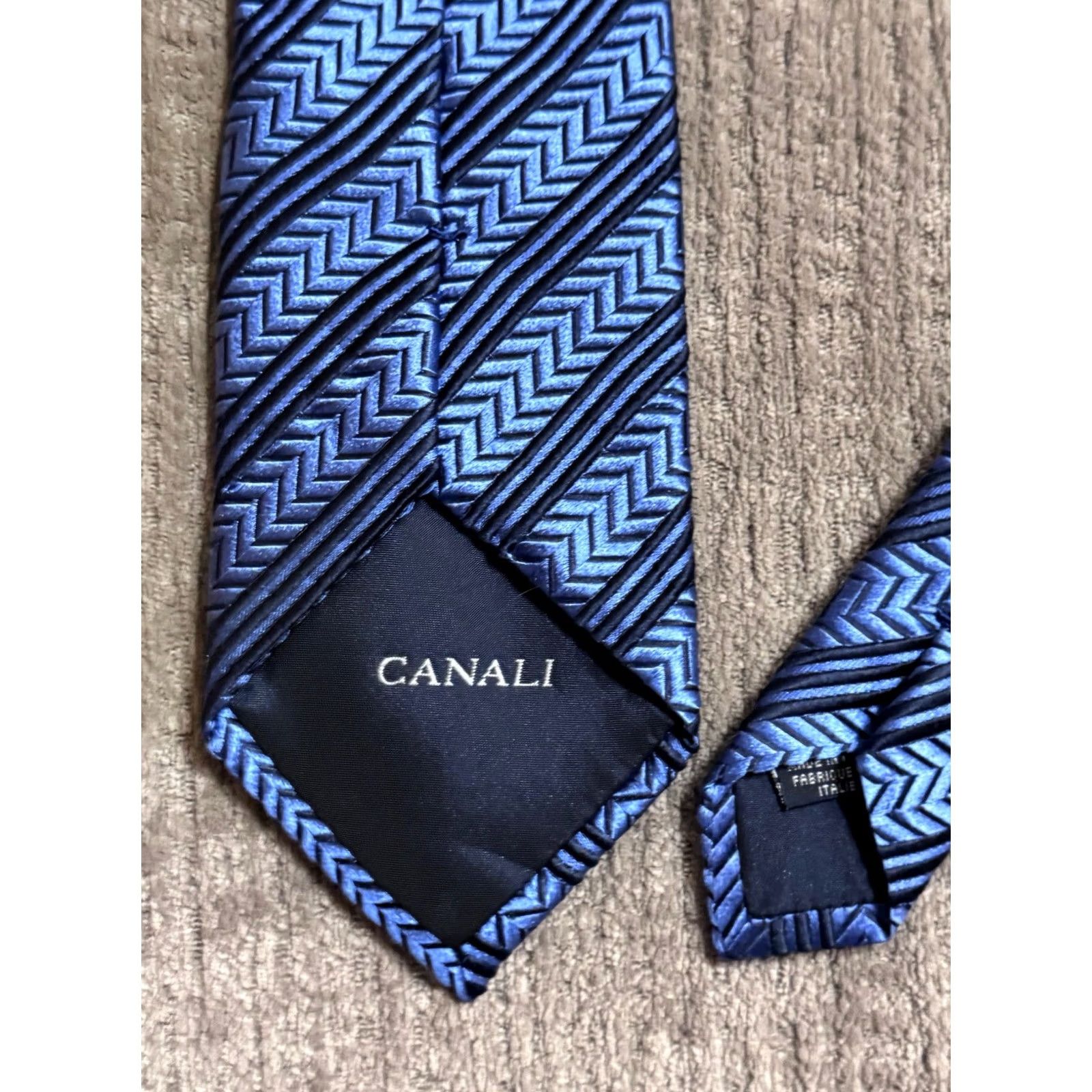 Canali Canali Necktie Mens Silk Multicolor Roal Blue Pattern MINT Tie Size ONE SIZE - 5 Thumbnail