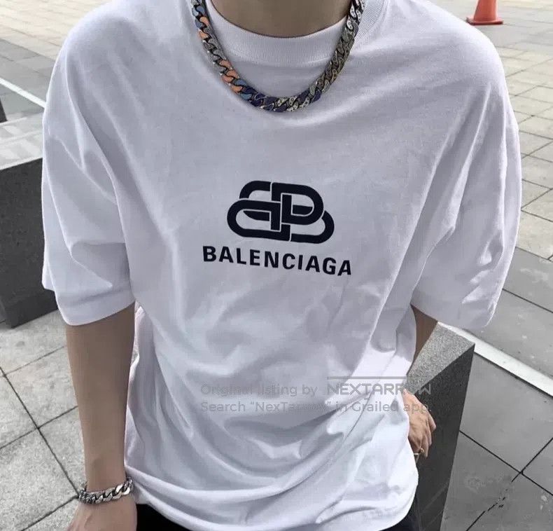 Balenciaga Balenciaga Classic Buckle Print Logo Short Sleeve T-Shirt Size US XS / EU 42 / 0 - 1 Thumbnail