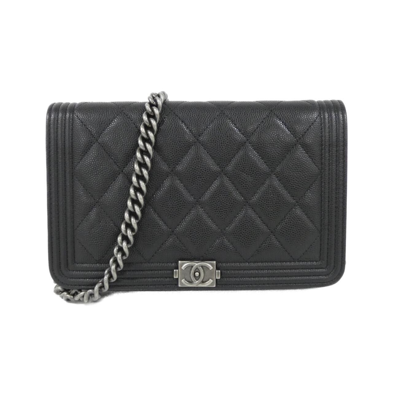 Chanel Chanel Chanel Boy Chanel Caviar Skin Chain Wallet Leather Shoulder AP1117 DUTY FREE for USA Size ONE SIZE - 1 Thumbnail