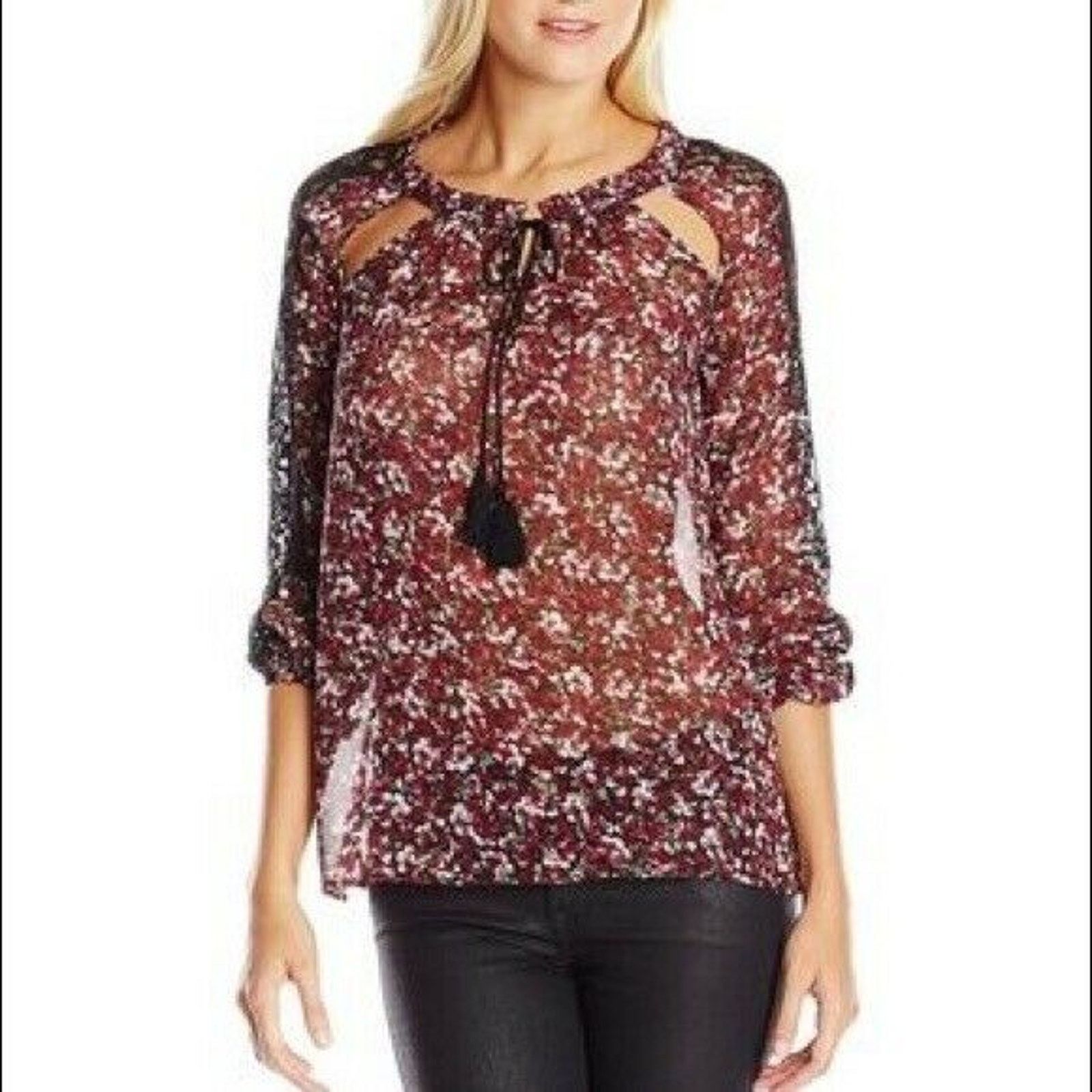 Other Jessica Simpson Lorette Raspberry Radiance Peasant Blouse S Size S / US 4 / IT 40 - 1 Thumbnail