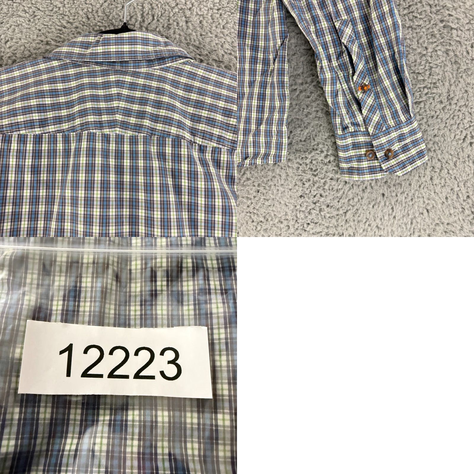 Pinko Thomas Pink Button-Up Shirt Men XL Blue Plaid Casual Fit Long Sleeve Cotton Size US XL / EU 56 / 4 - 9 Thumbnail