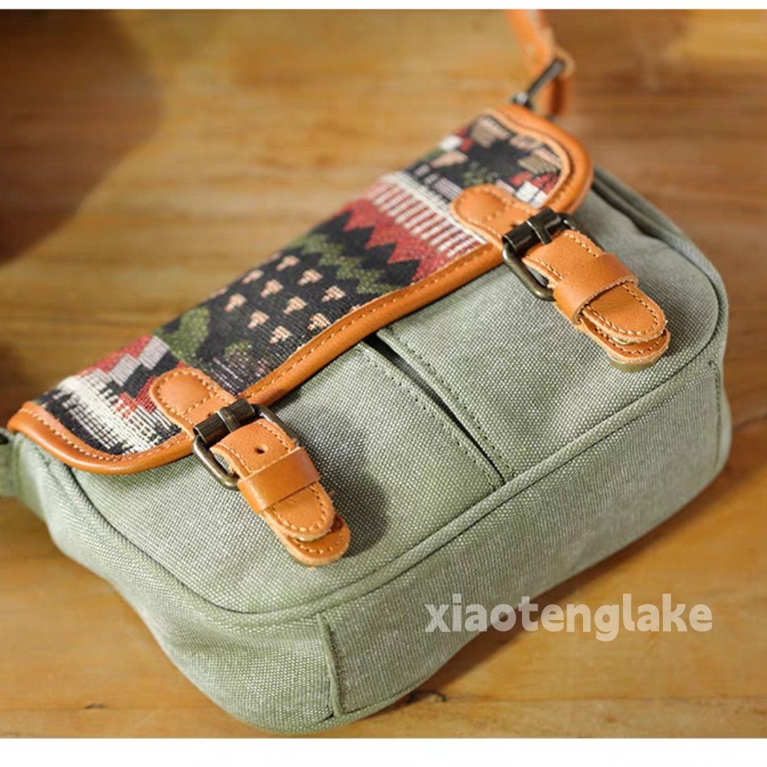 Designer × Leather washed faded cleanfit yuppie outdoor shoulder bag Size ONE SIZE - 4 Thumbnail