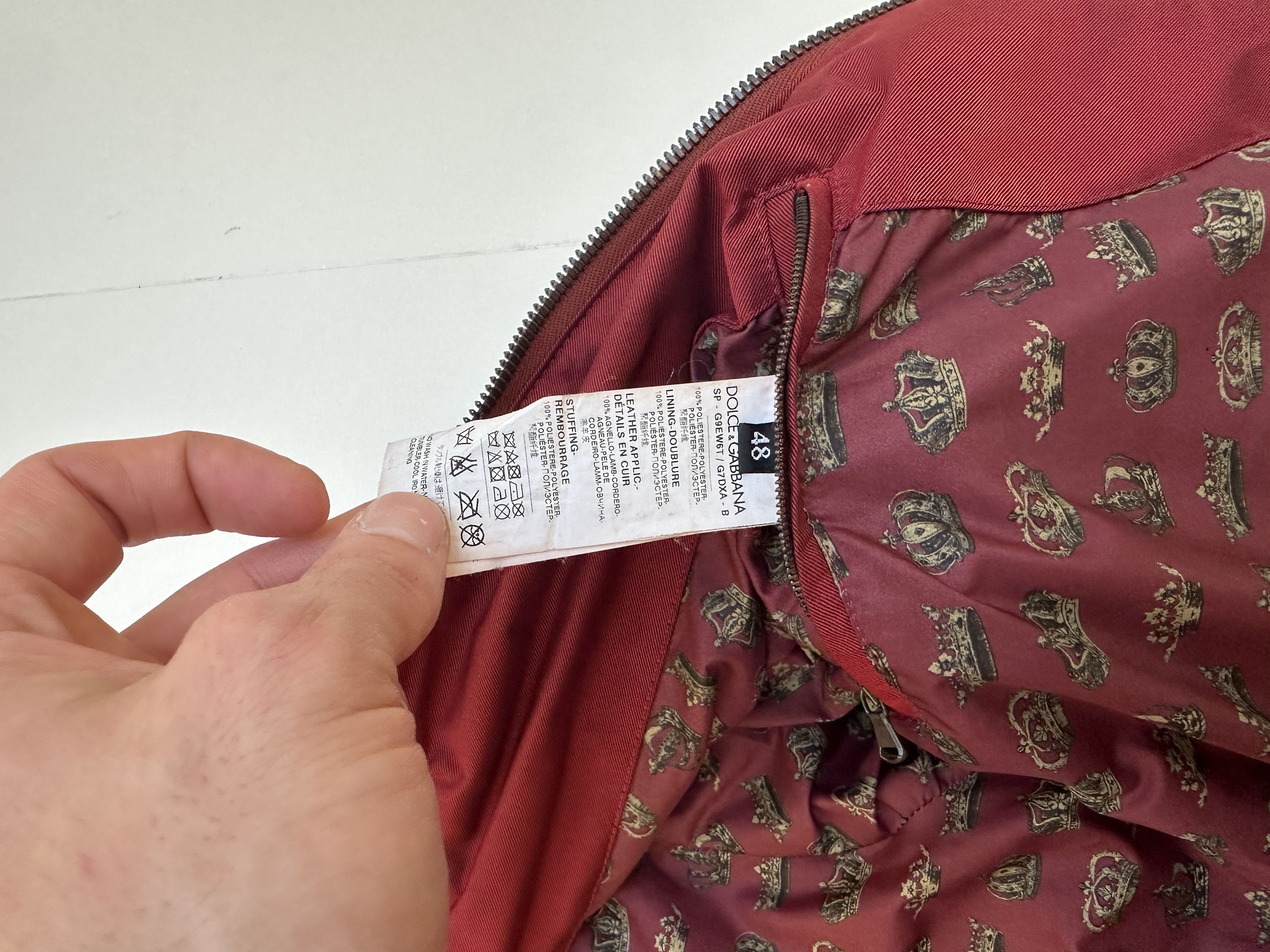 Dolce & Gabbana Dolce Gabbana Red Amore Patch Bomber Jacket Size US M / EU 48-50 / 2 - 5 Thumbnail
