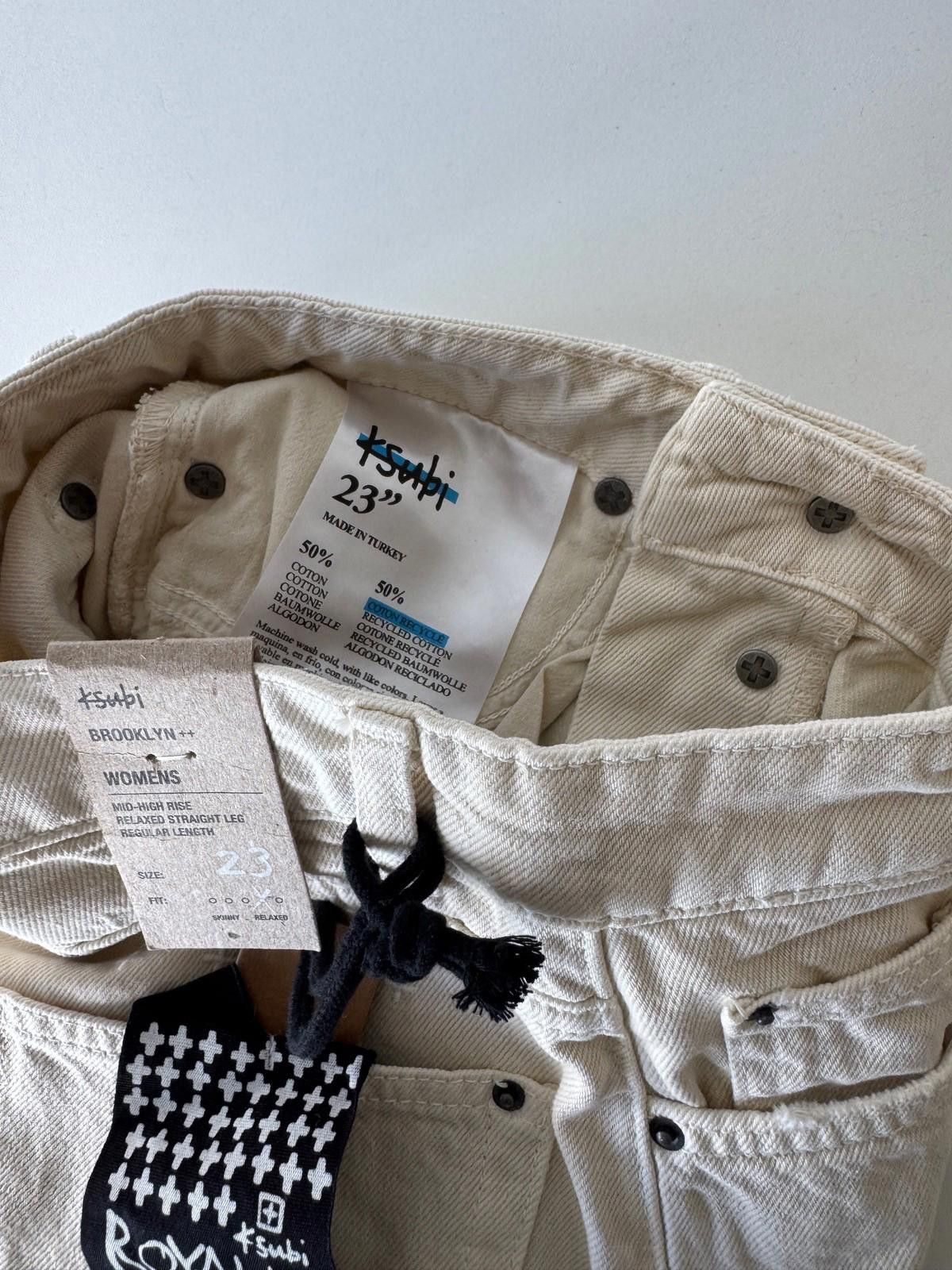 Ksubi new Ksubi womens denim high jeans brooklyn ecru white 23 5 Size 23" - 6 Thumbnail