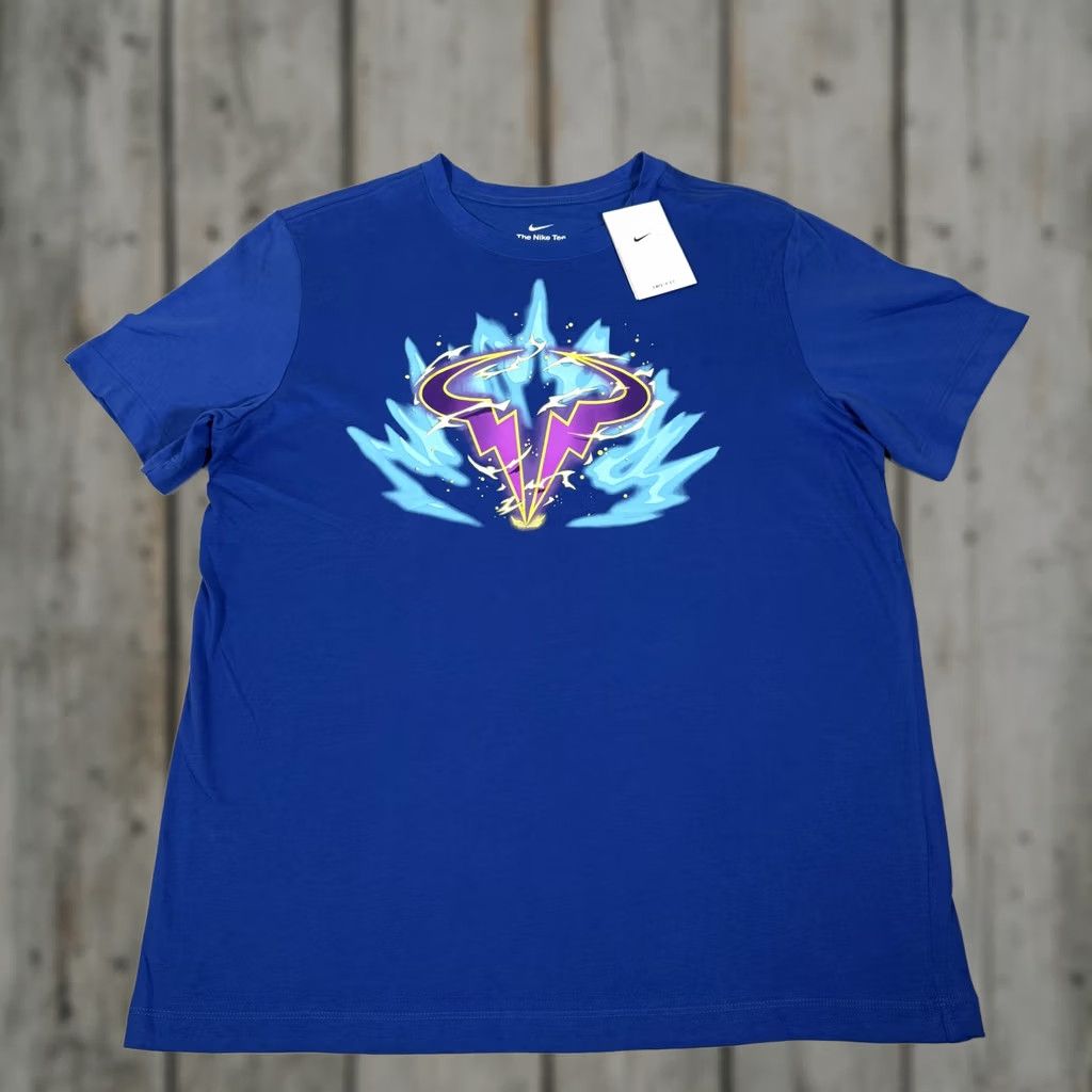 Nike Nike Dri-FIT Shirt Mens Large Blue Rafael Nadal Rafa Court Tennis Graphic Print Size US L / EU 52-54 / 3 - 1 Thumbnail
