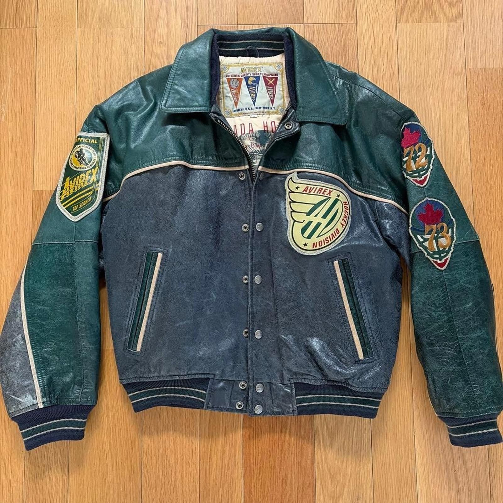 Avirex Avirex - Vintage Canada Hockey Leather Jacket Size US M / EU 48-50 / 2 - 9 Thumbnail