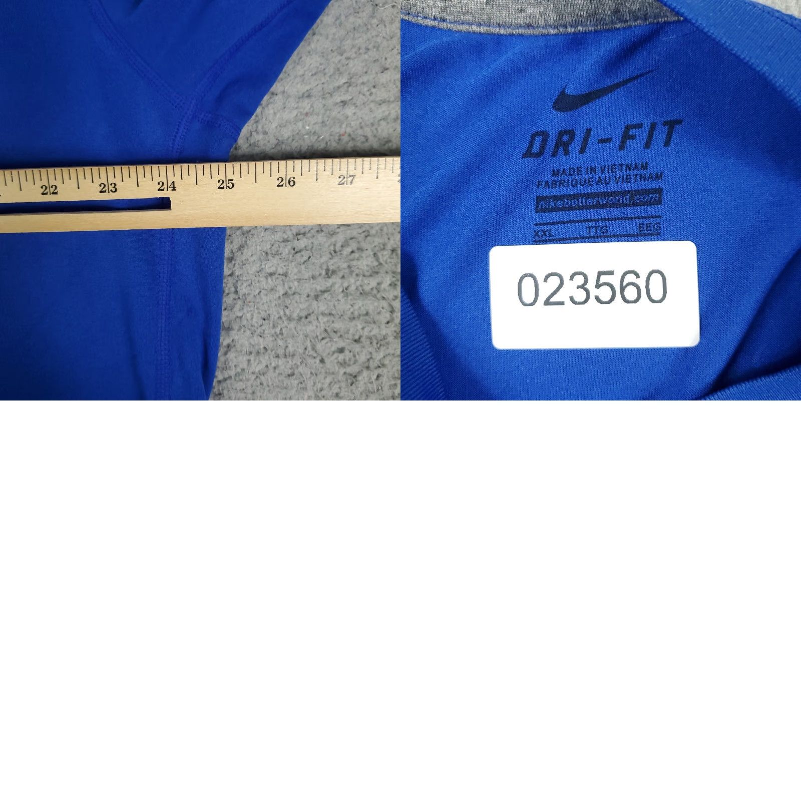 Nike Nike T Shirt Mens 2XL Blue Lions Swoosh Running Active Work Out Long Sleeve Size US XXL / EU 58 / 5 - 8 Thumbnail