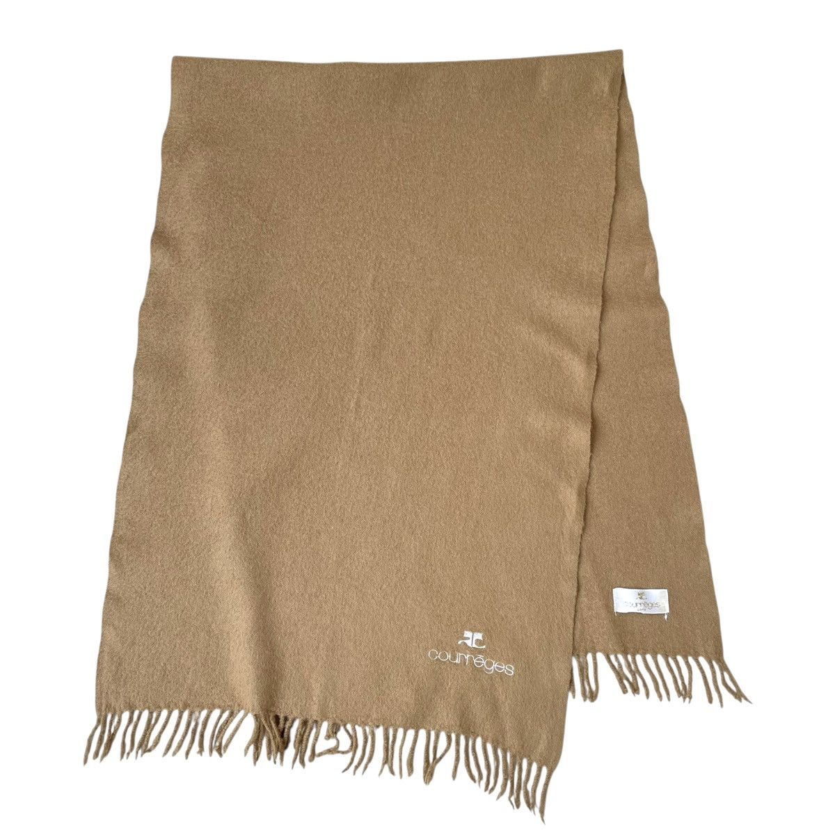 Courreges Courreges Paris Wide Vintage Wool Designer Muffler Size ONE SIZE - 1 Thumbnail