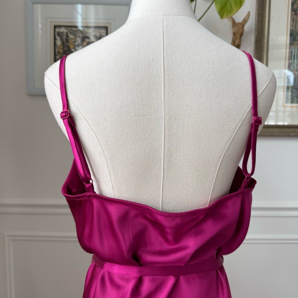 INC International Concepts Side Slit Slip Dress Raspberry Fu