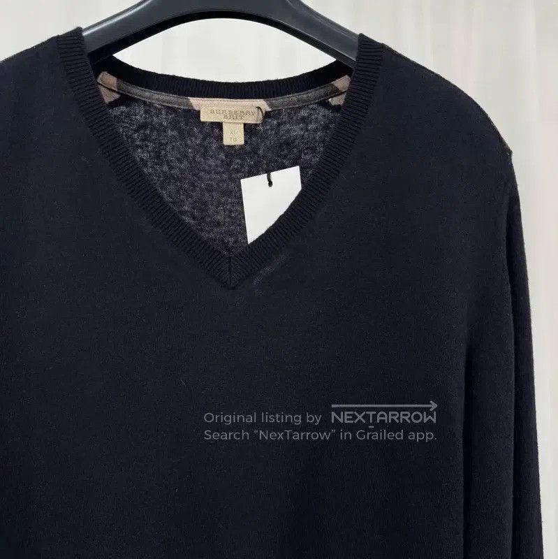 Burberry Burberry Men's Black Cashmere Knit Sweater. Size US XL / EU 56 / 4 - 3 Thumbnail