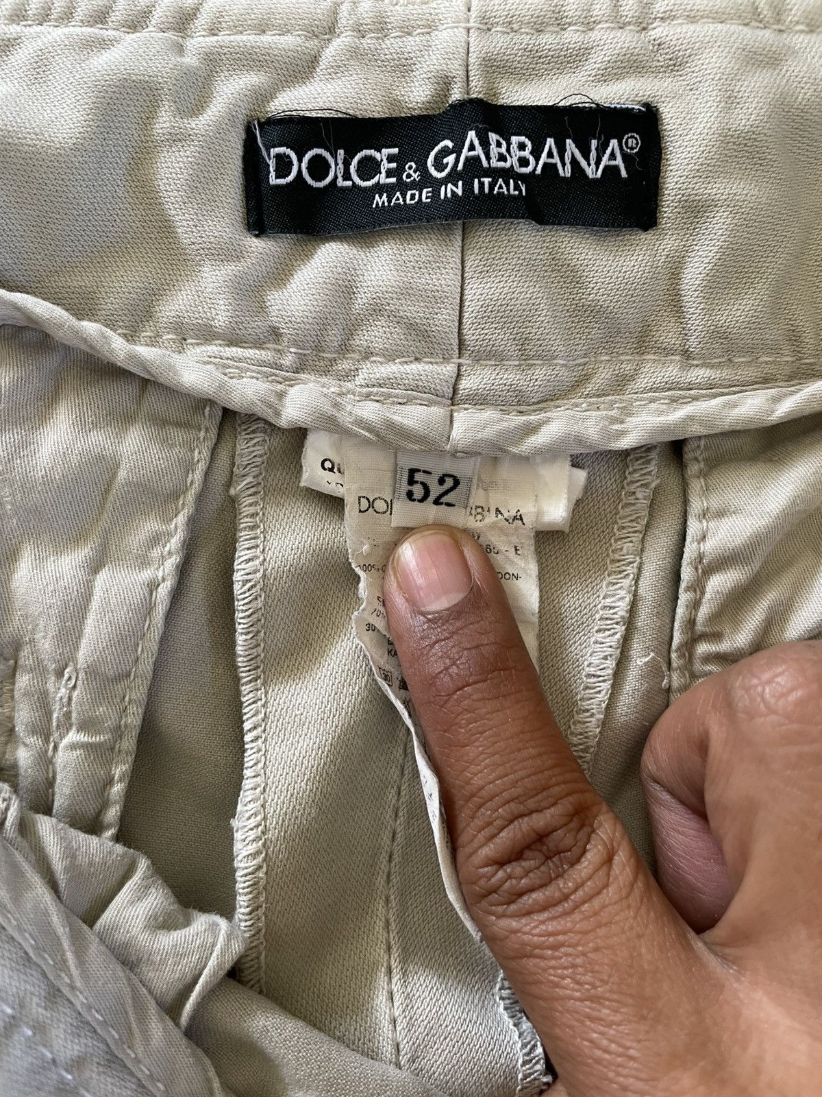 Dolce & Gabbana × Vintage Vintage Y2K Dolce & Gabbana Zipper Cargo Pants Size 52 Size US 38 / EU 54 - 9 Thumbnail