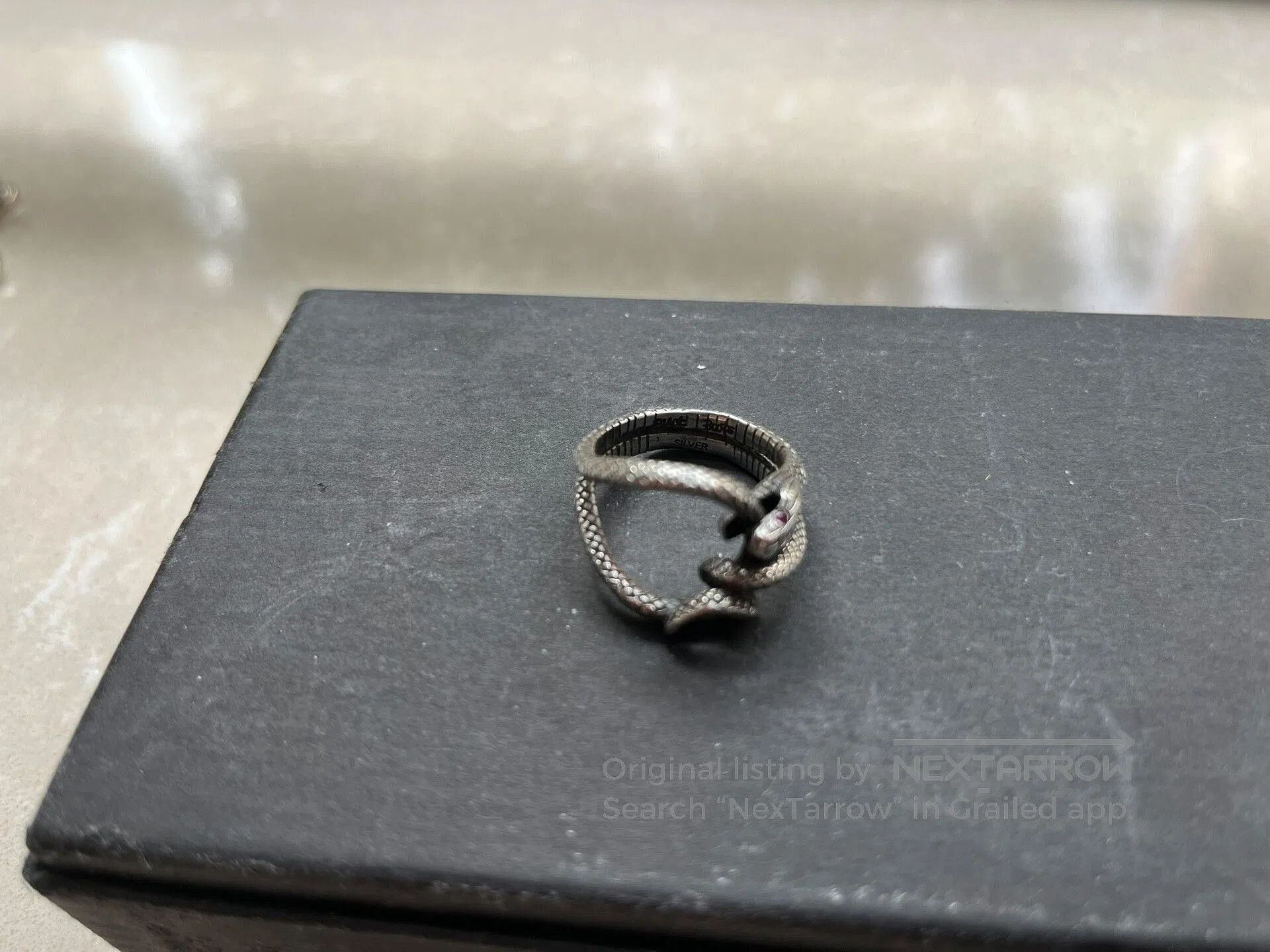 Japanese Brand Snake Link Ring from Blackboots. Size ONE SIZE - 4 Thumbnail