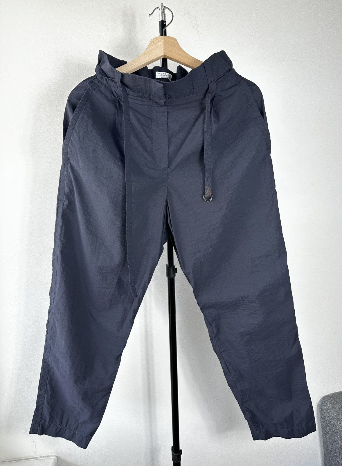 Brunello Cucinelli Cotton & Silk Blend Paperbag Waist