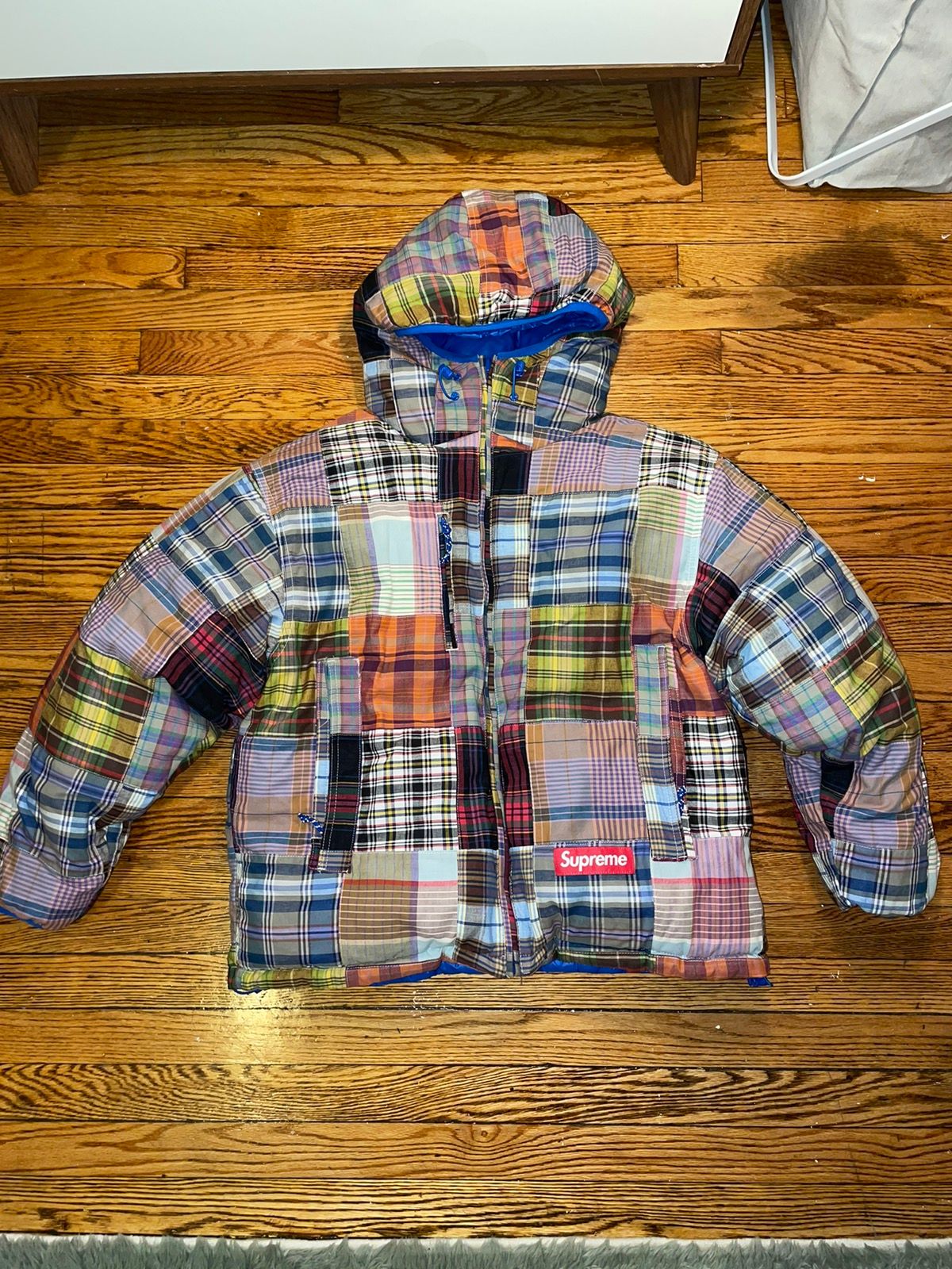 Pre-owned Supreme Madras Reversible Windstopper Puffer Jacket In Multicolor