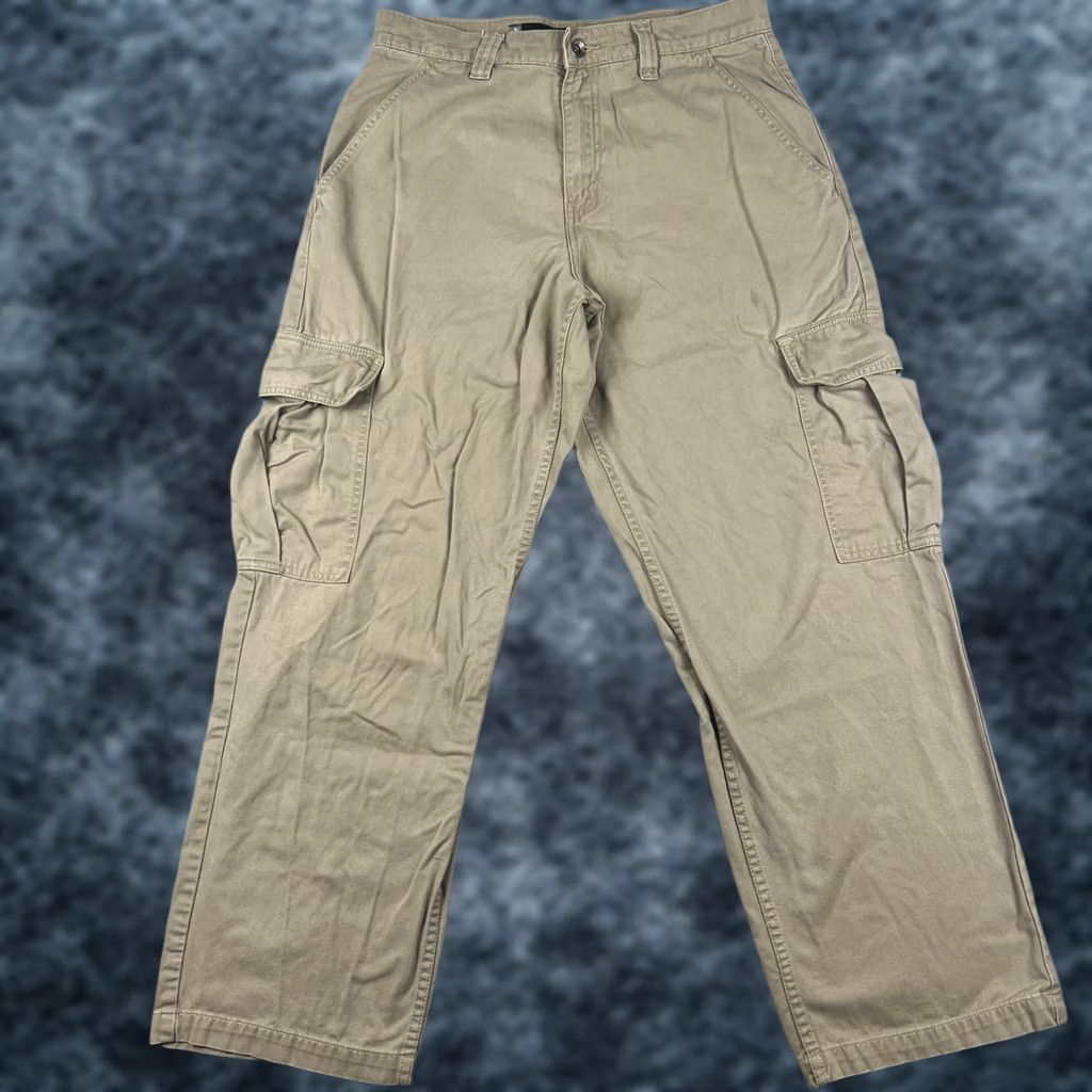 Levi's VINTAGE Levi's SilverTab Cargo Pants 31x32 Beige Mens 90s Y2K Loose Baggy Wide Leg Size US 31 - 1 Thumbnail