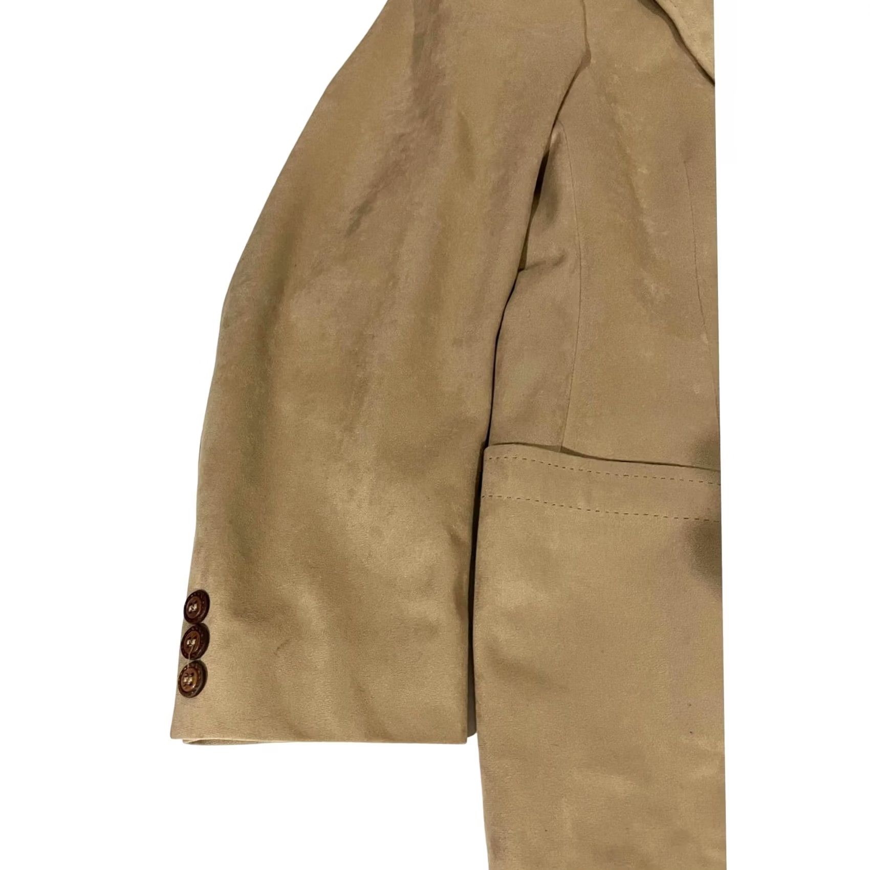 Vintage VINTAGE Phoenix Men's Blazer Jacket Tan Faux Suede Sz 44 Sports Coat Size 44R - 3 Thumbnail