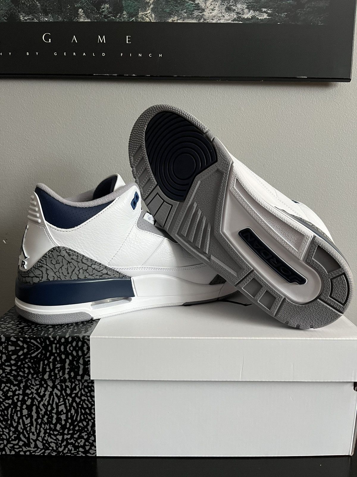 Jordan Brand Air Jordan 3 Retro Midnight Navy Size US 10.5 / EU 43-44 - 9 Thumbnail