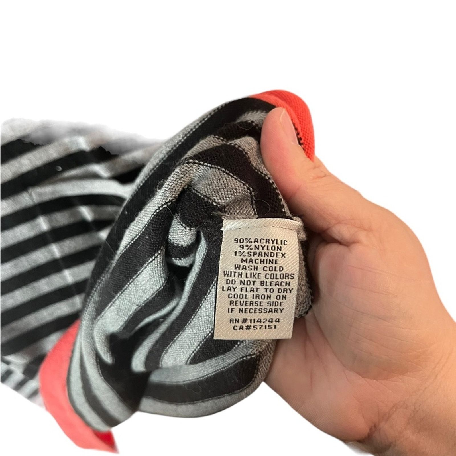 Elizabeth and James Eliza J Sweater Dress-Colorblock Striped Black Coral Gray Size L / US 10 / IT 46 - 4 Thumbnail